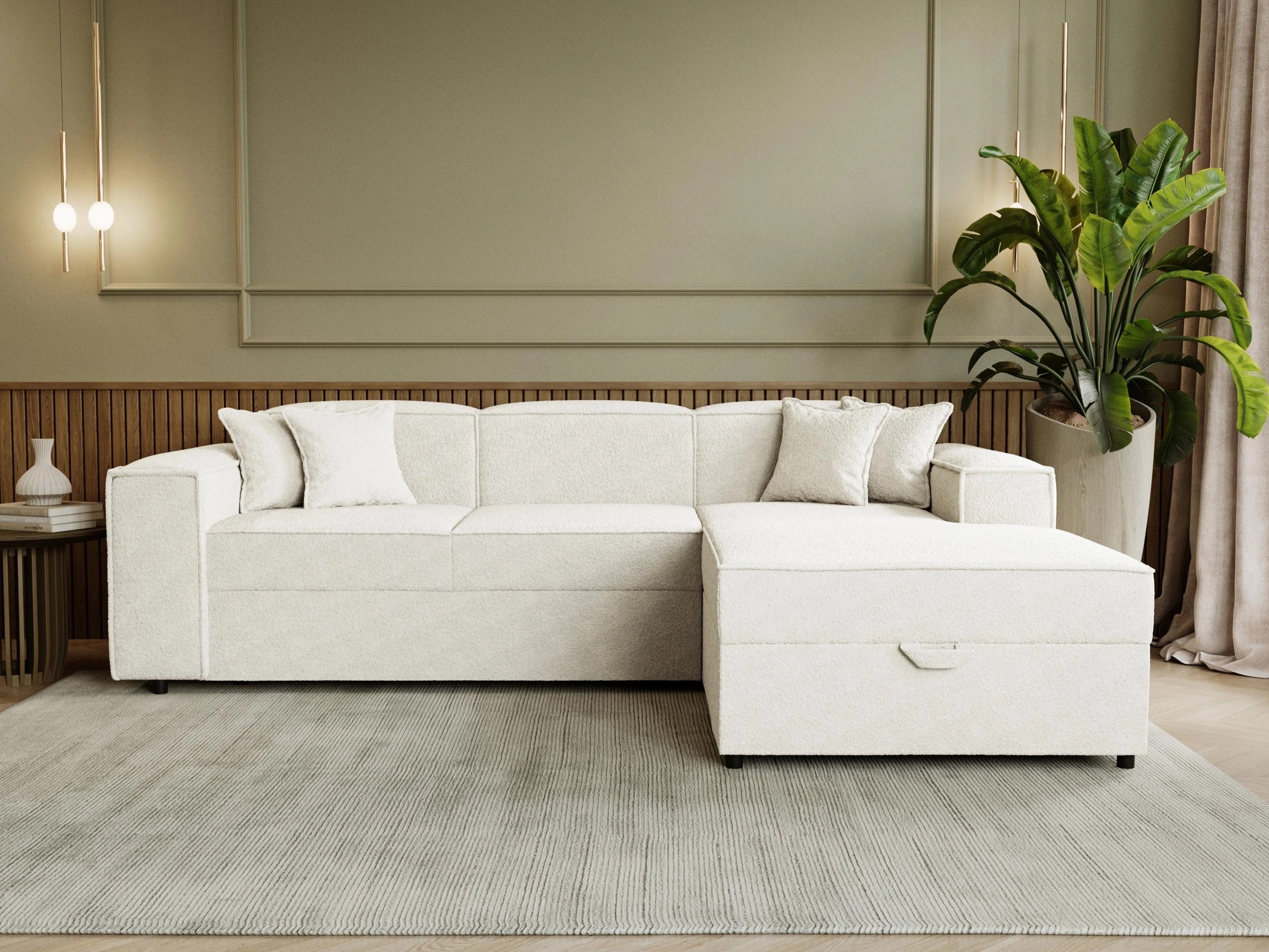 Ugaona sofa Clovis 116 (Coral 15)
