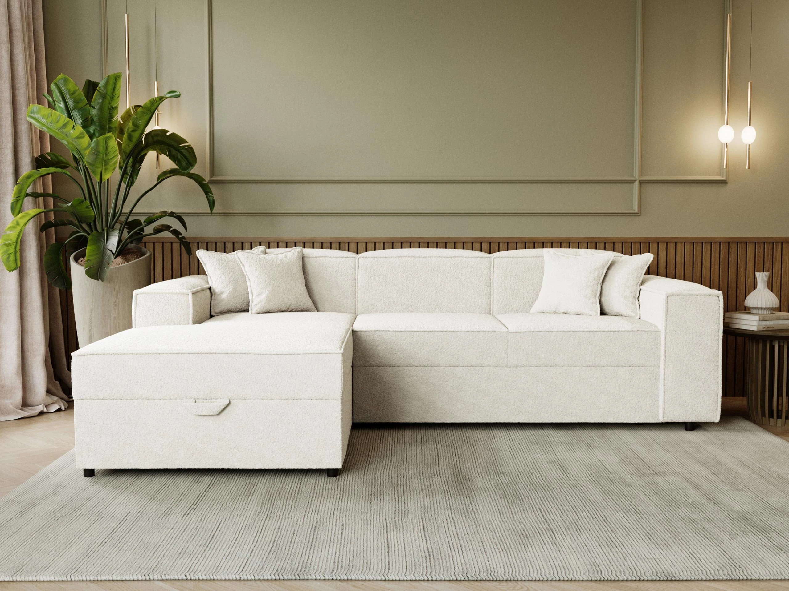 Ugaona sofa Clovis 116 (Coral 15)