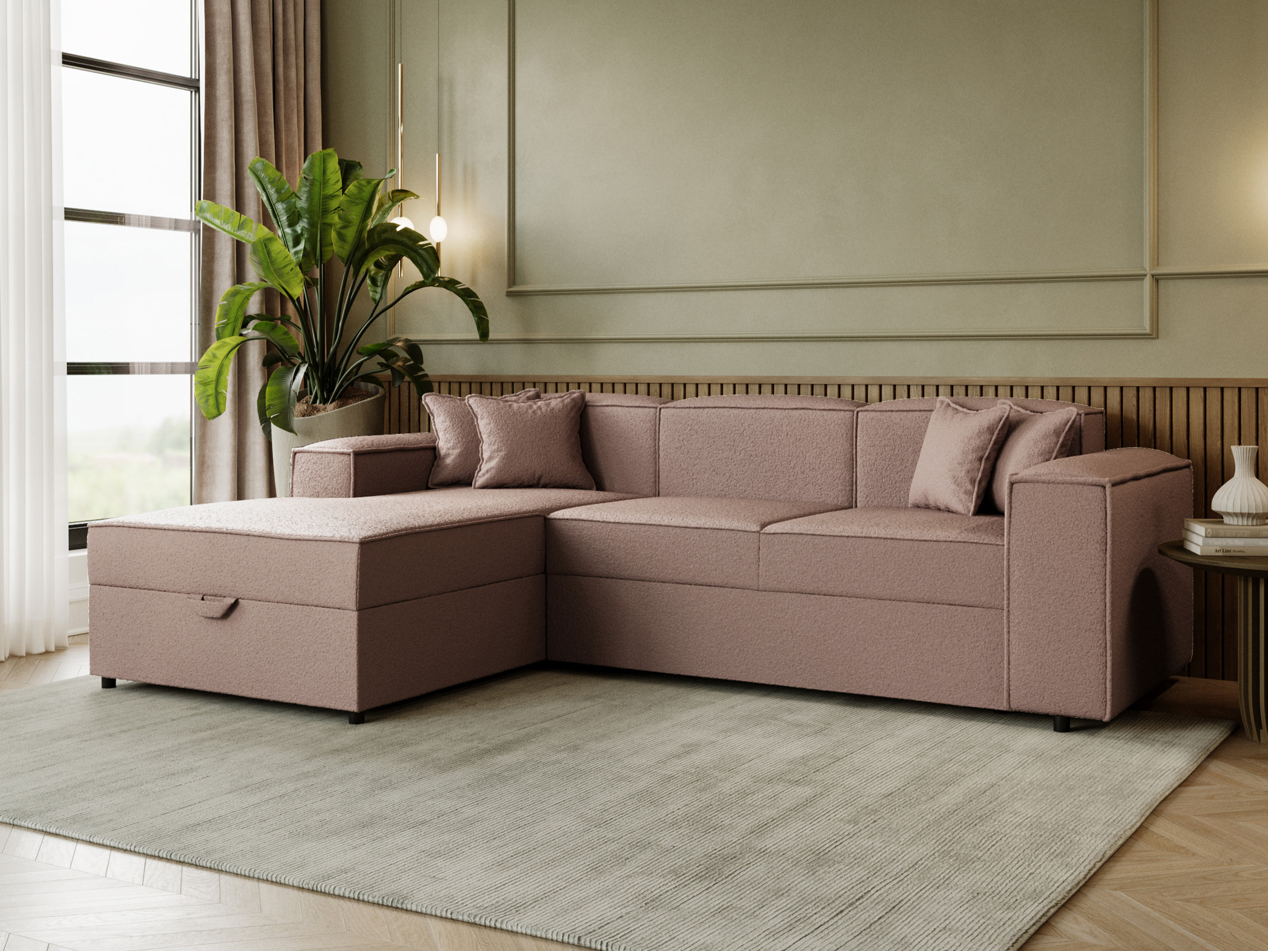 Ugaona sofa Clovis 116 (Coral 45)
