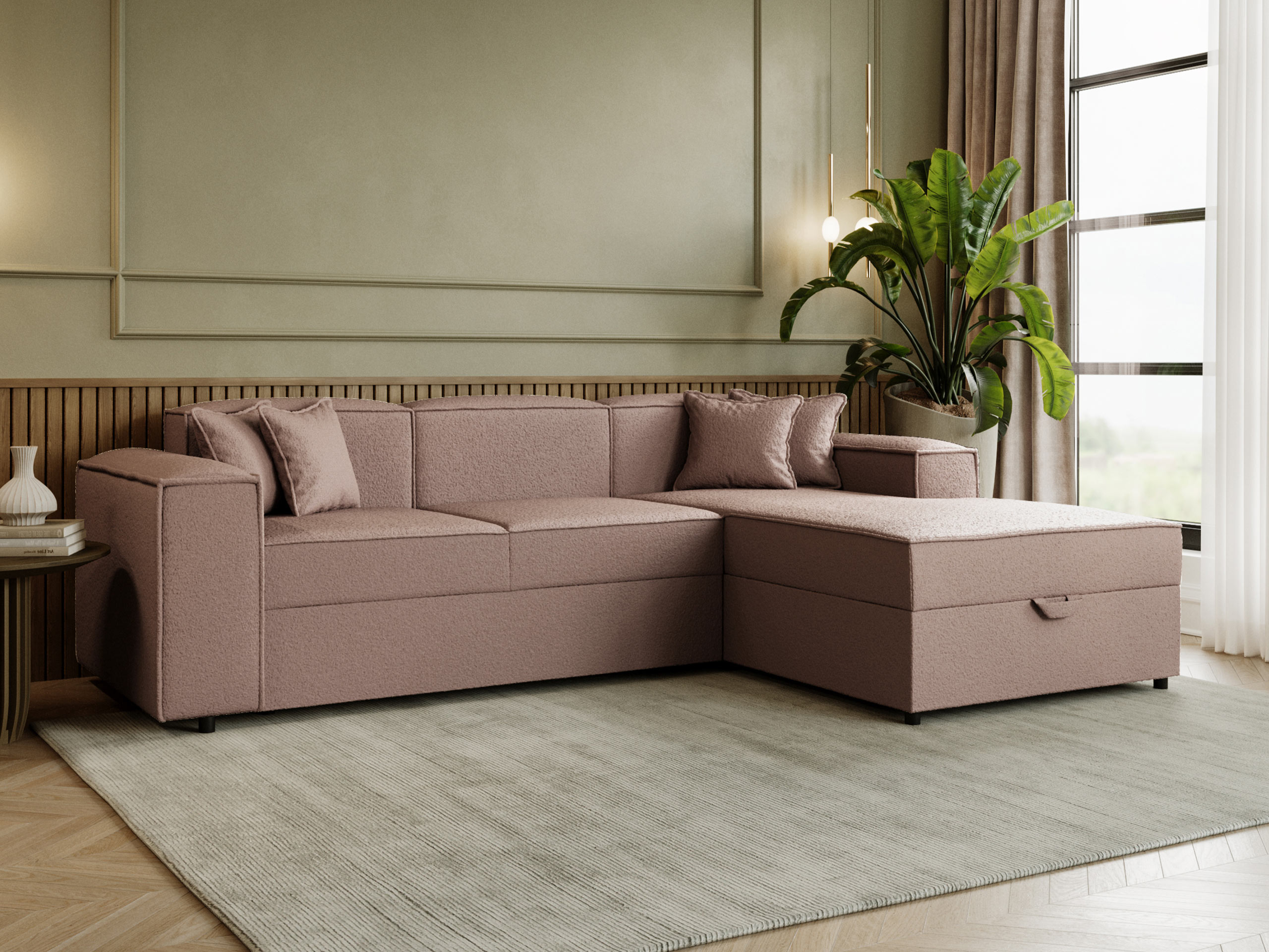 Ugaona sofa Clovis 116 (Coral 45)