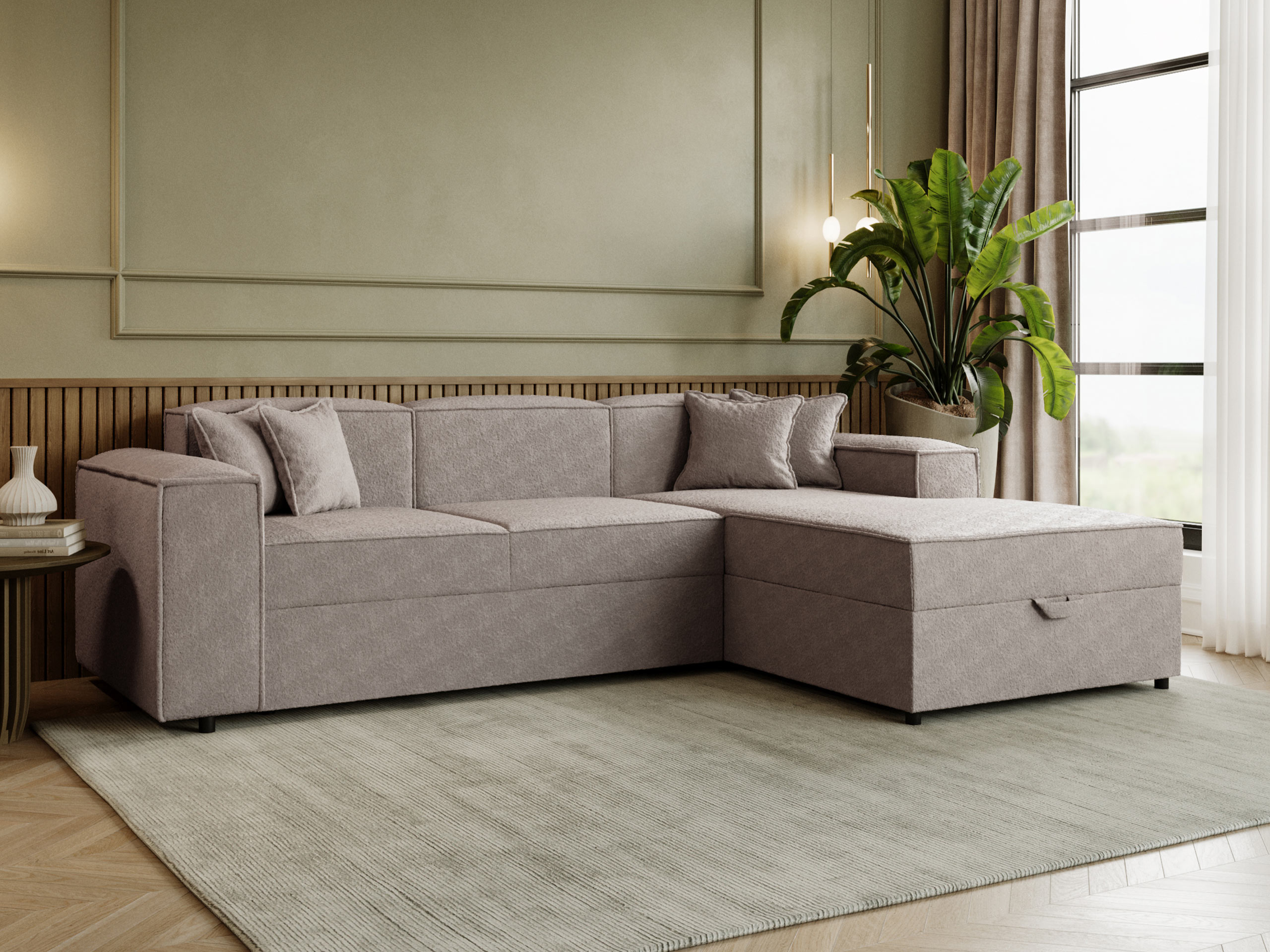 Ugaona sofa Clovis 116 (Coral 50)
