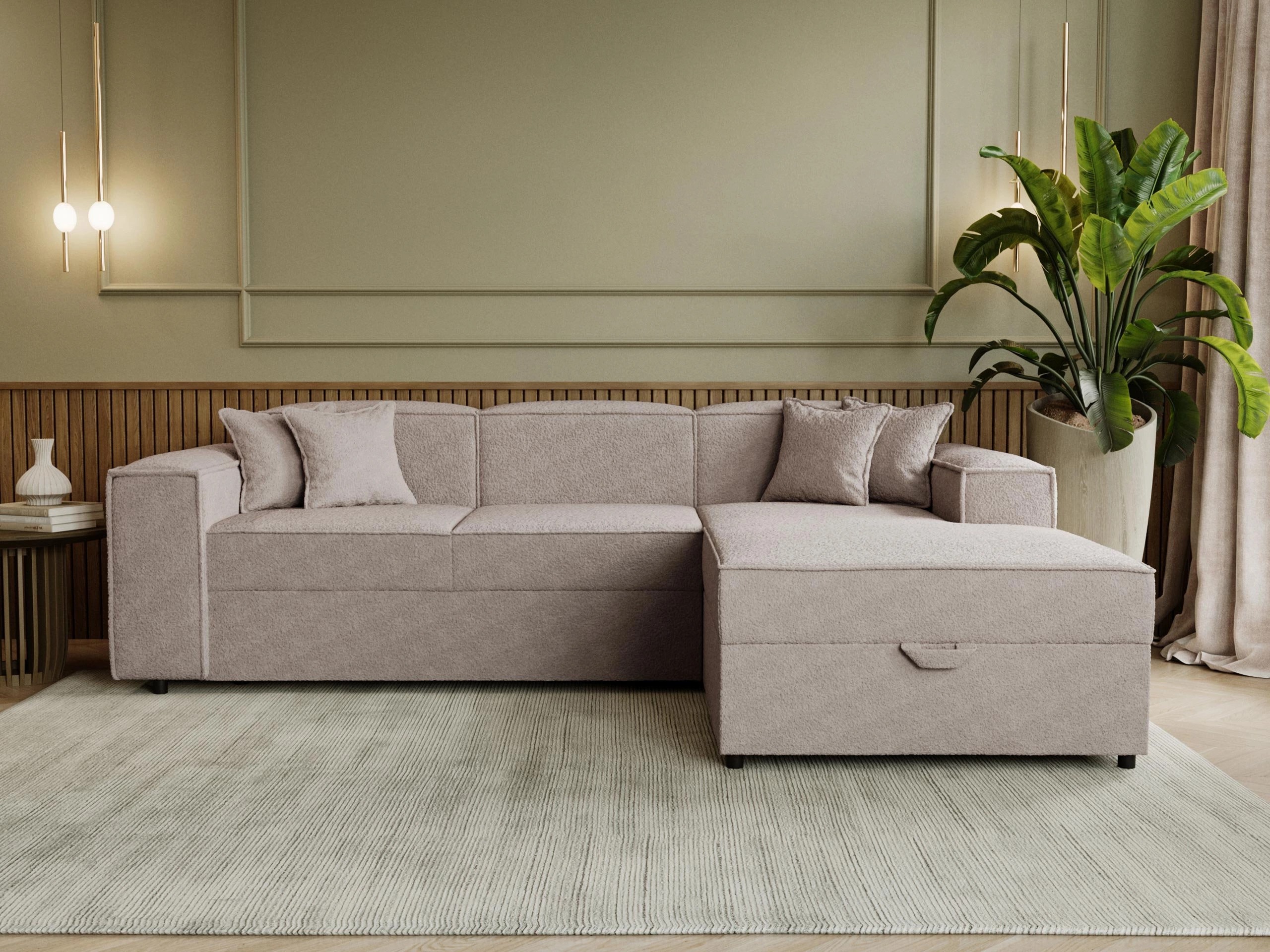 Ugaona sofa Clovis 116 (Coral 50)