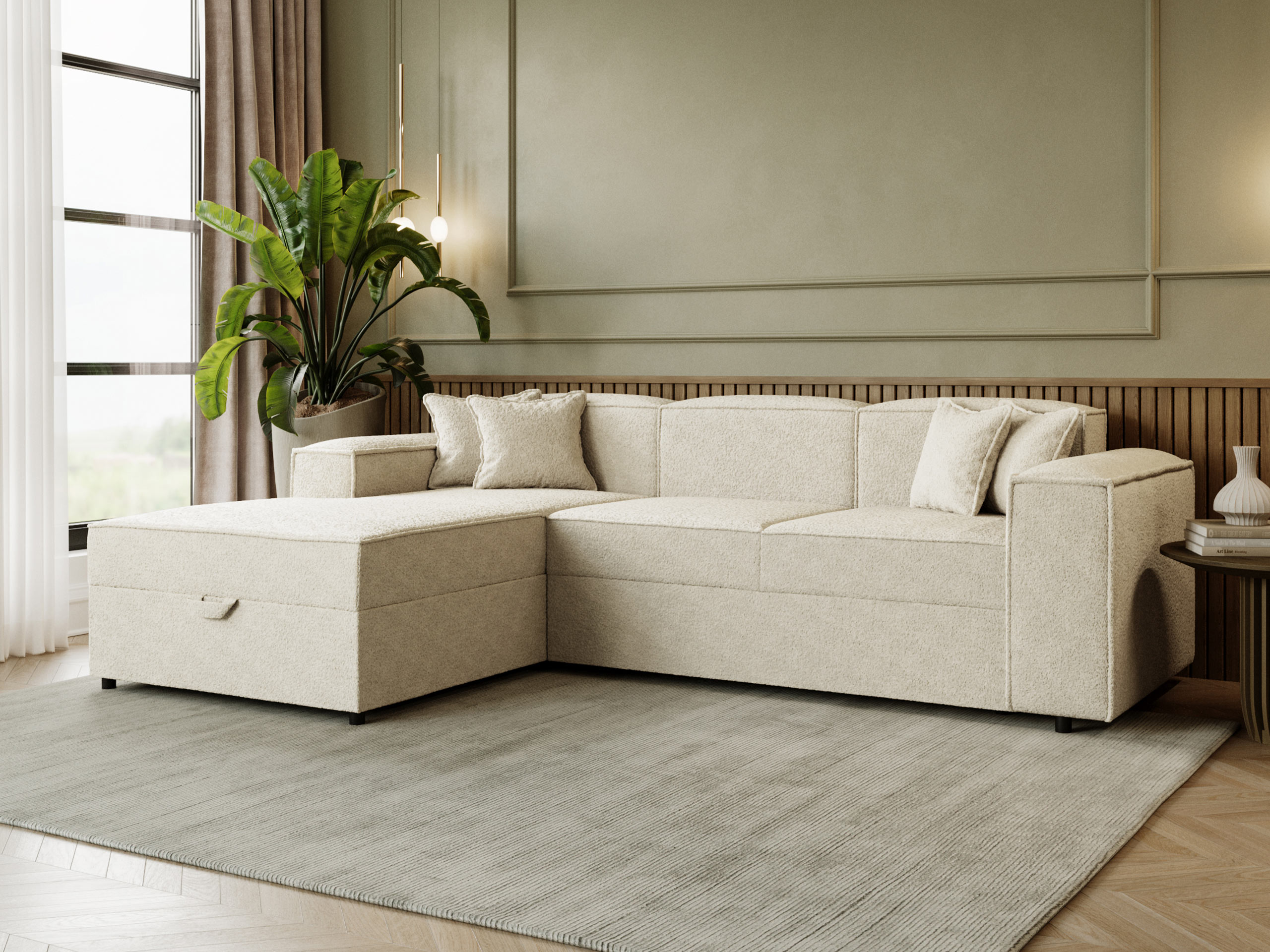 Ugaona sofa Clovis 116 (Coral 65)