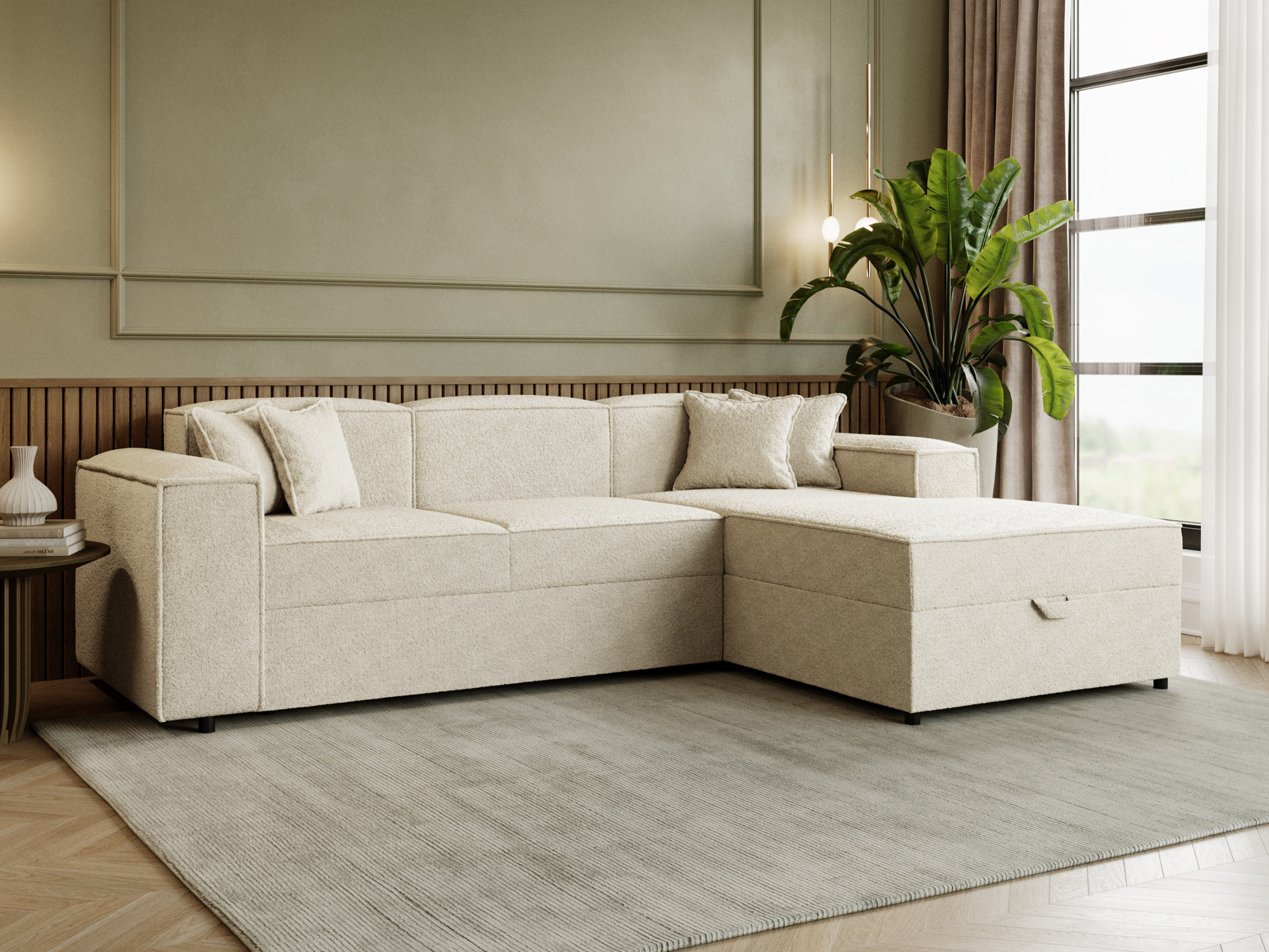 Ugaona sofa Clovis 116 (Coral 65)