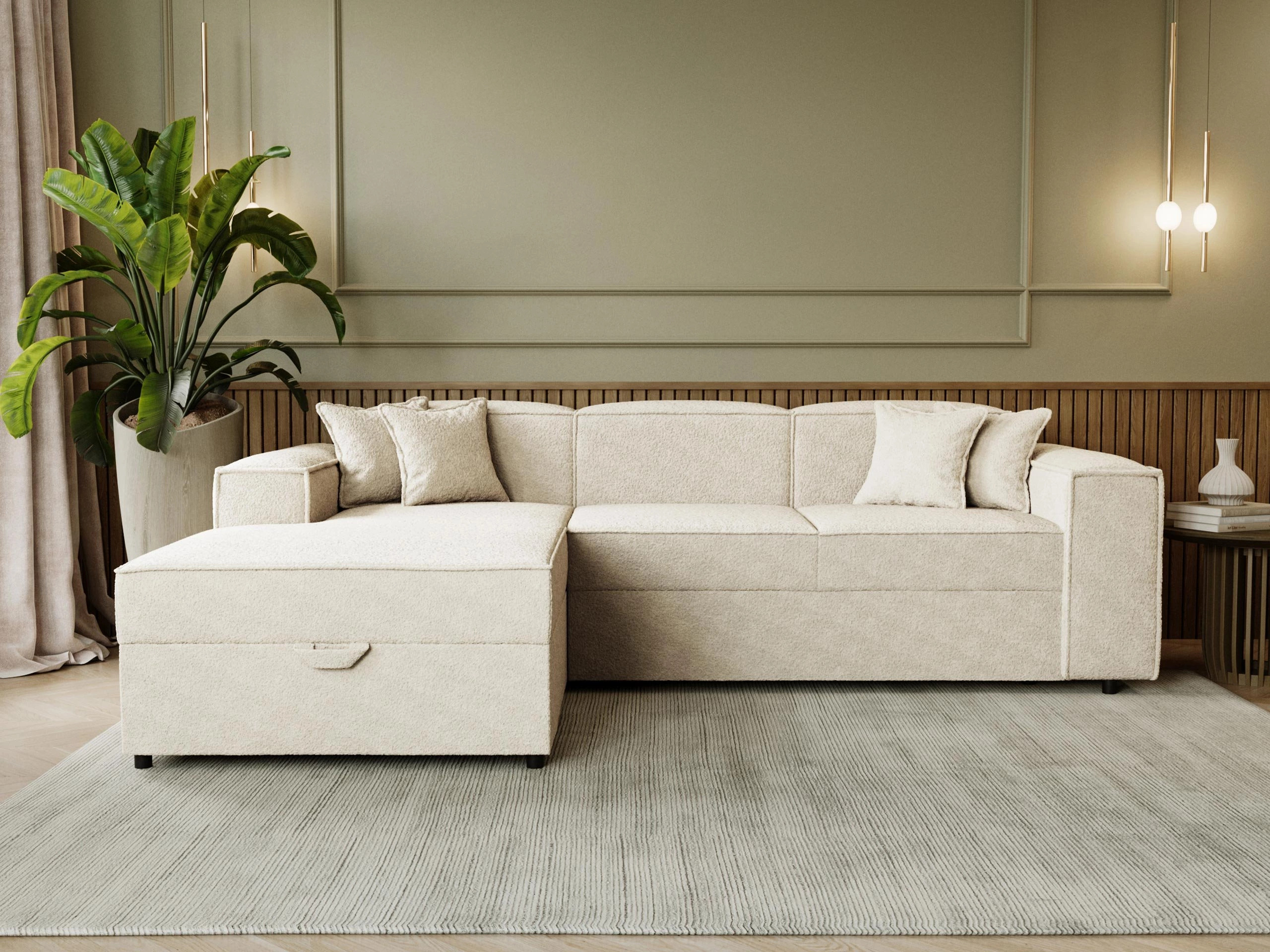 Ugaona sofa Clovis 116 (Coral 65)