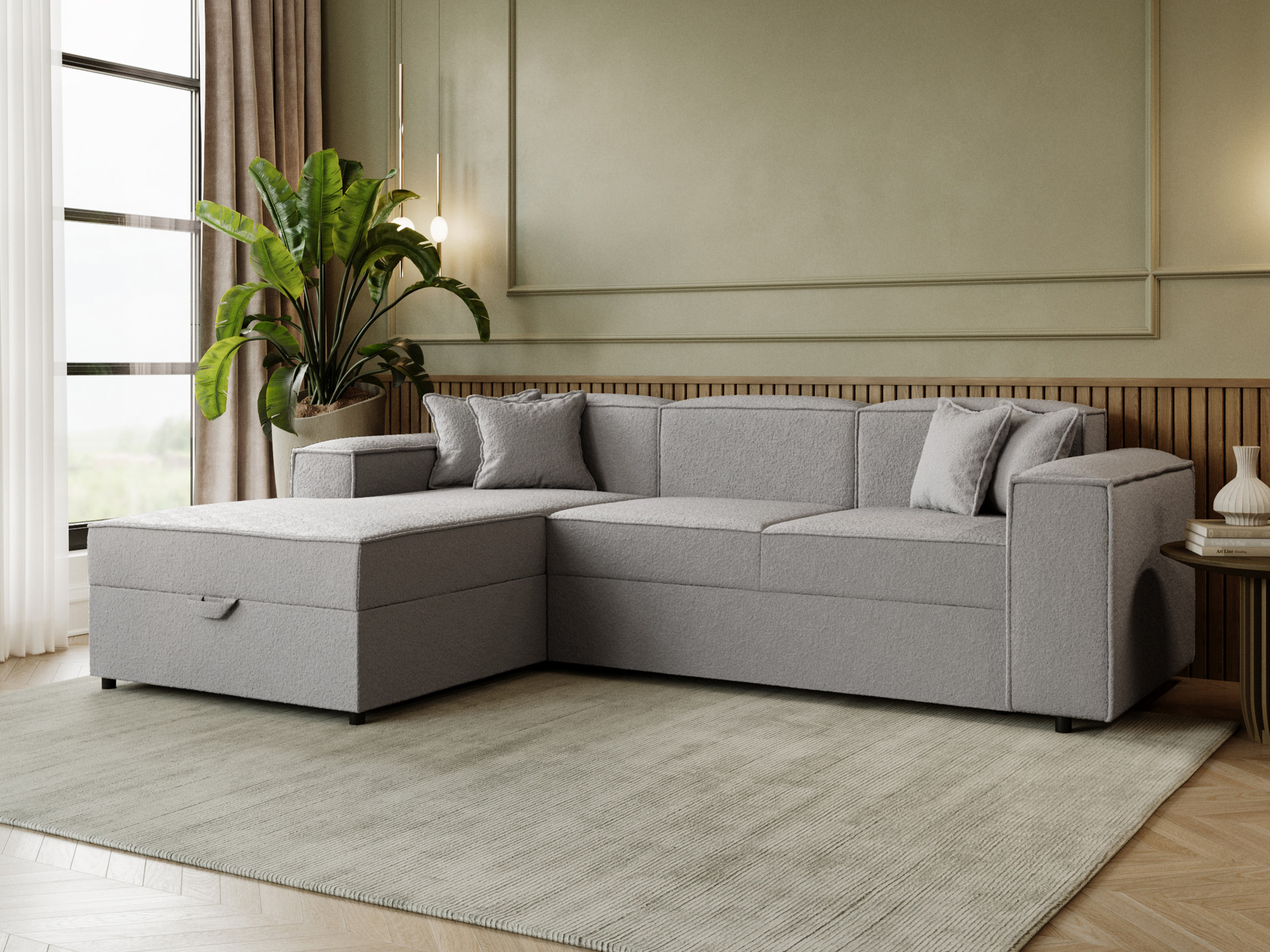 Ugaona sofa Clovis 116 (Coral 75)