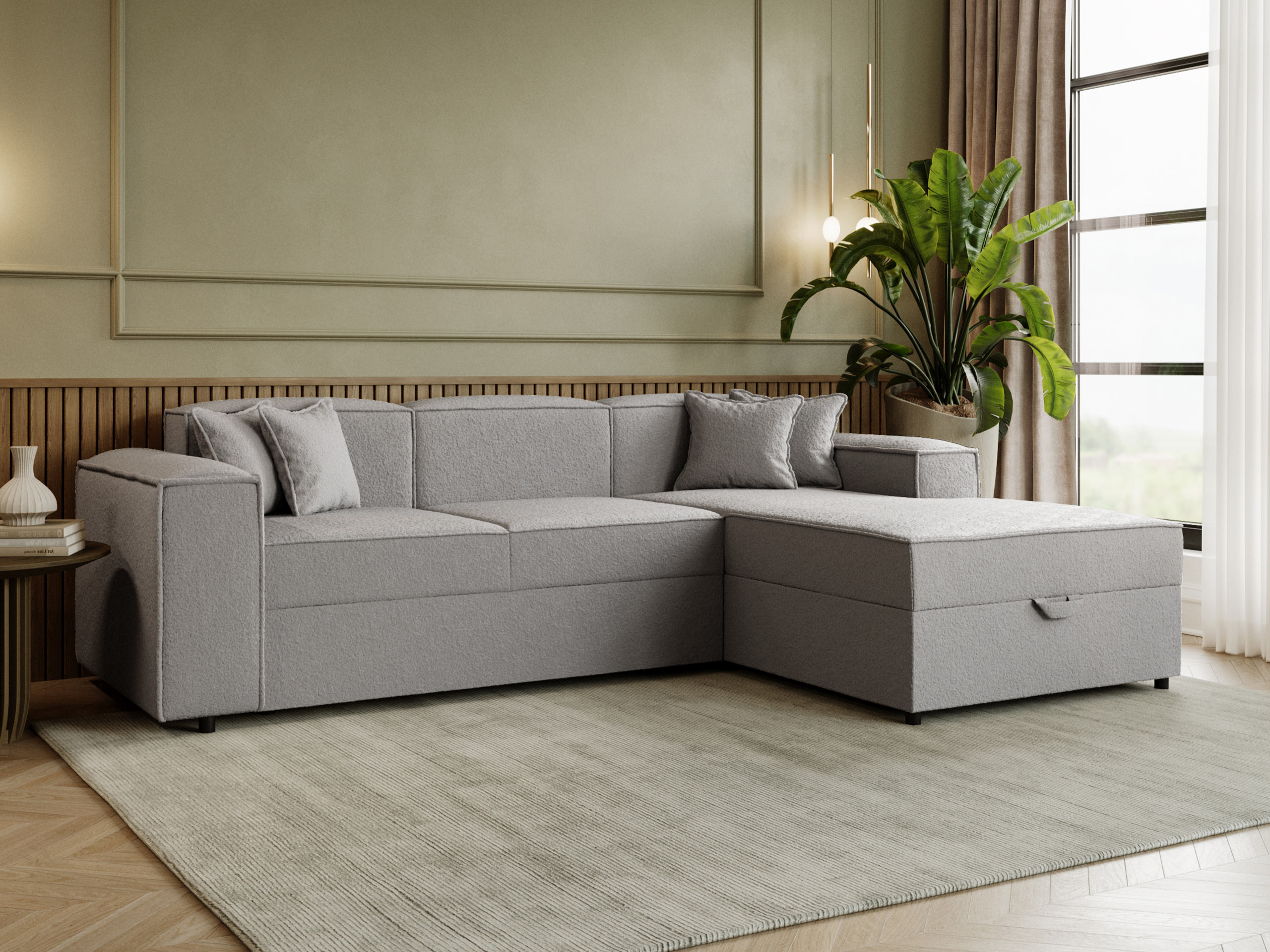 Ugaona sofa Clovis 116 (Coral 75)