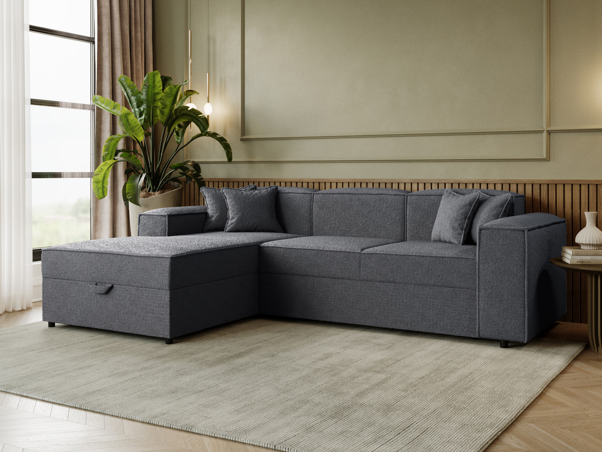 Ugaona sofa Clovis 116 (Coral 80)