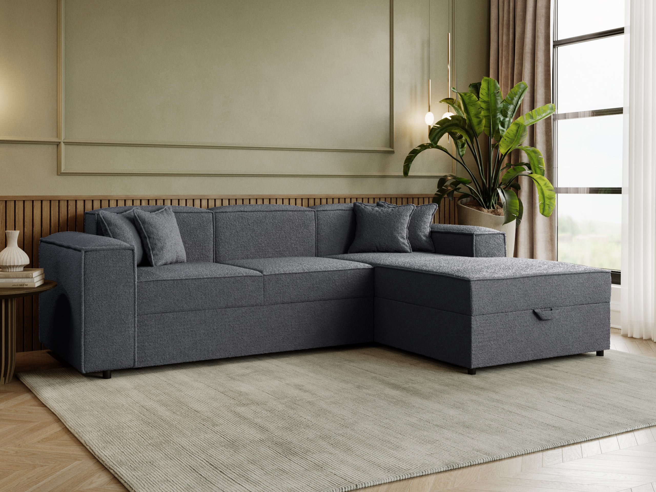 Ugaona sofa Clovis 116 (Coral 80)