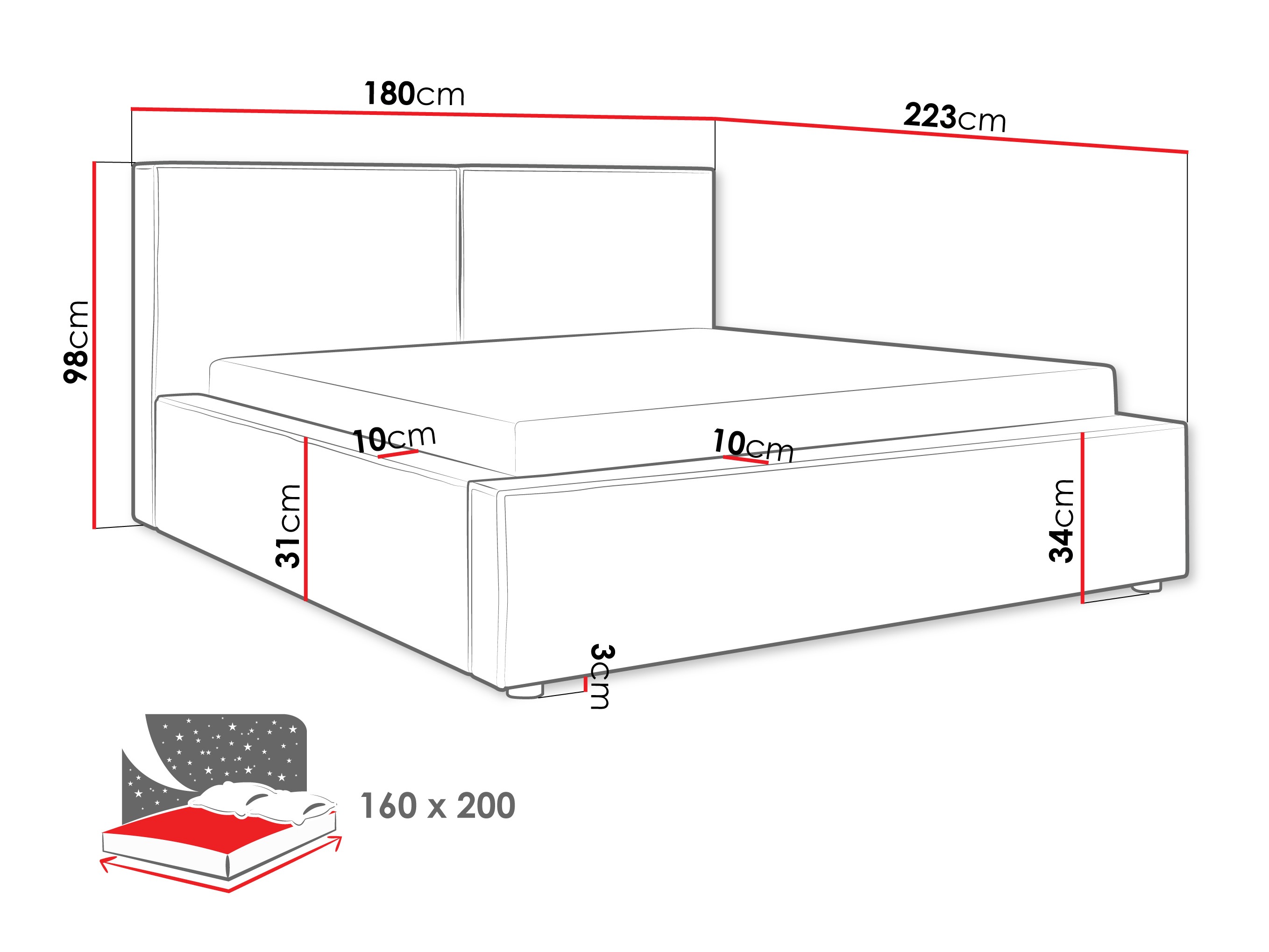 Krevet TrendyNest 117 (Coral 50)