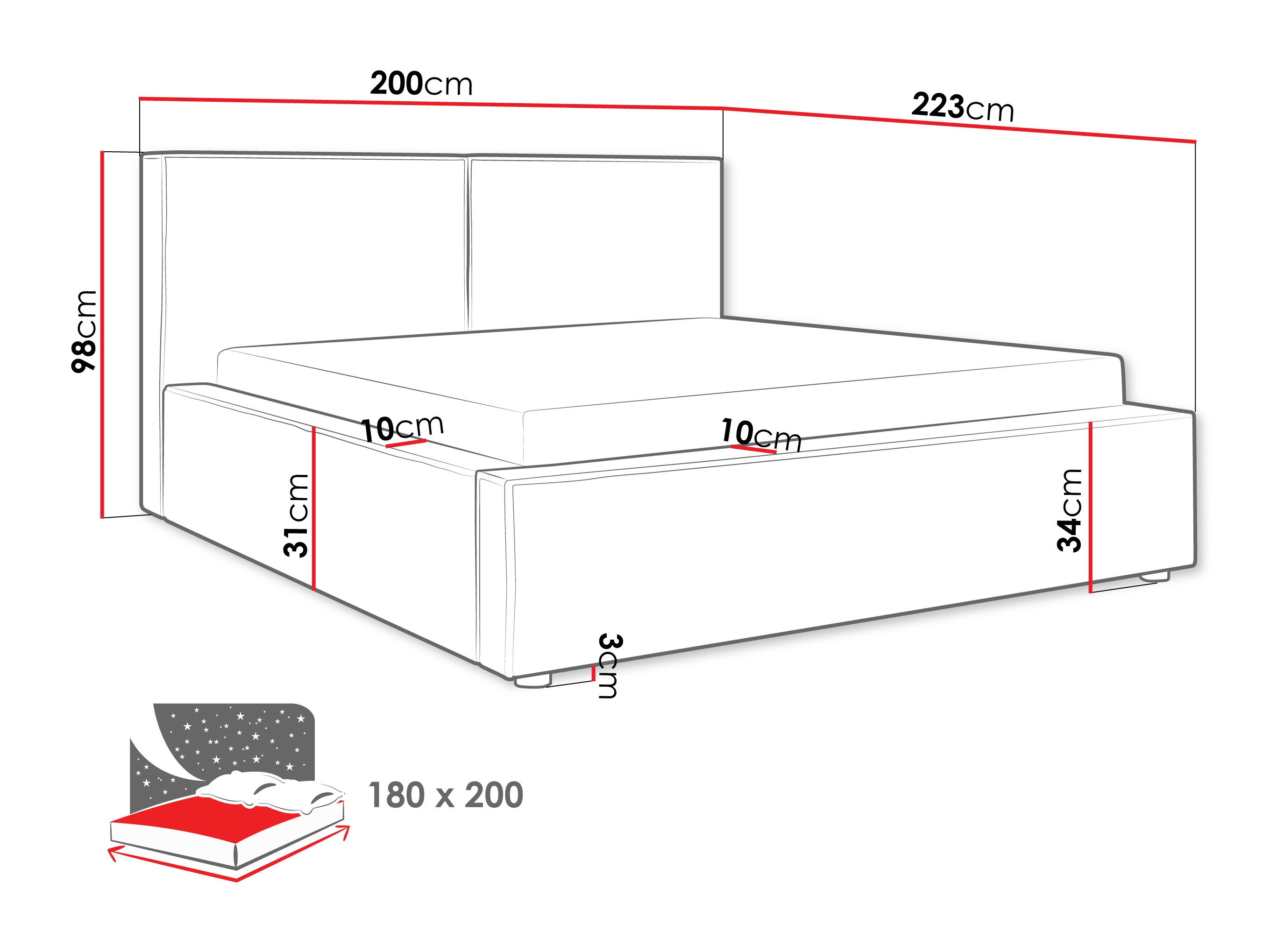 Krevet TrendyNest 117 (Coral 75)