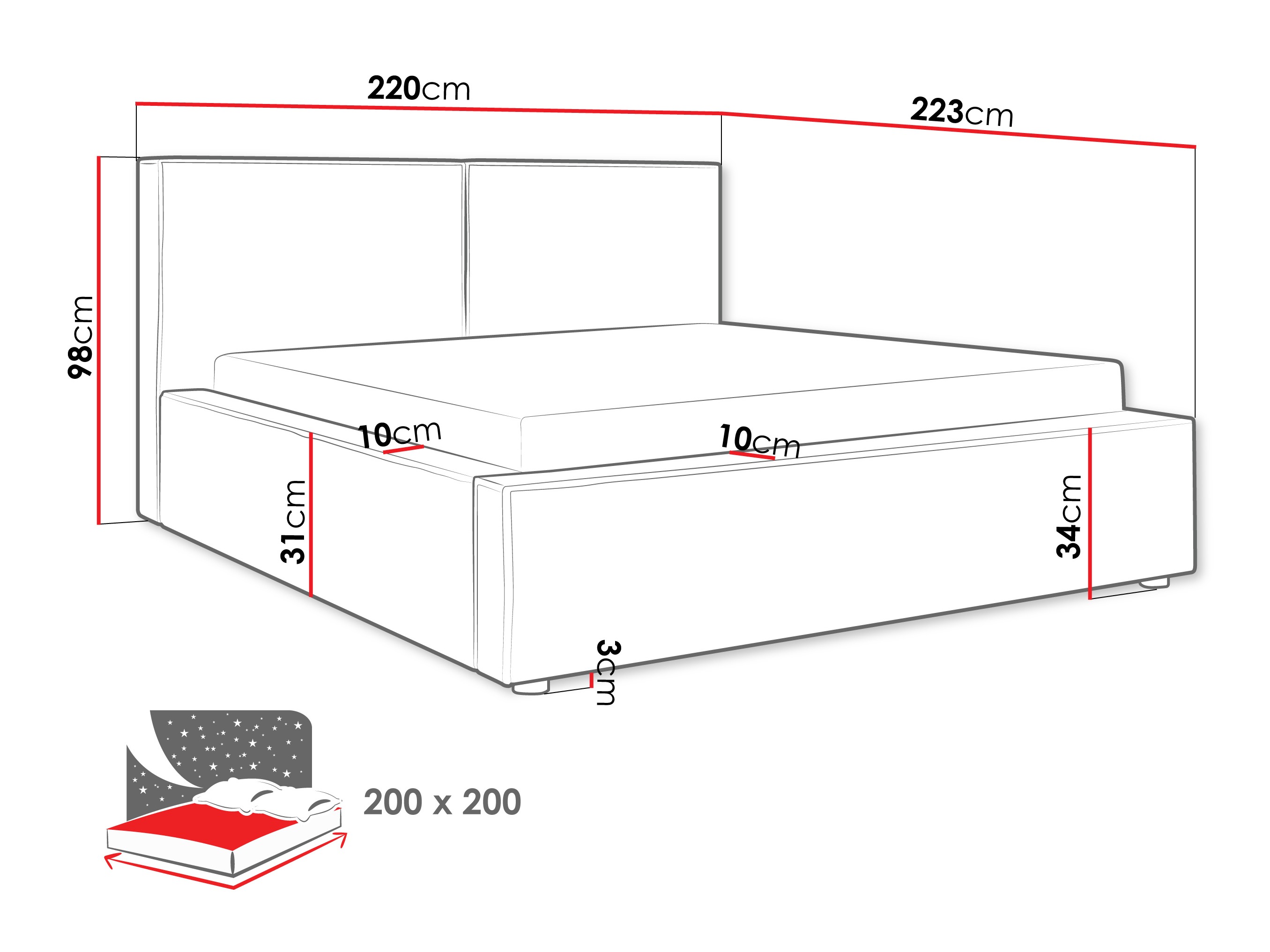 Krevet TrendyNest Pelagia (Coral 15)
