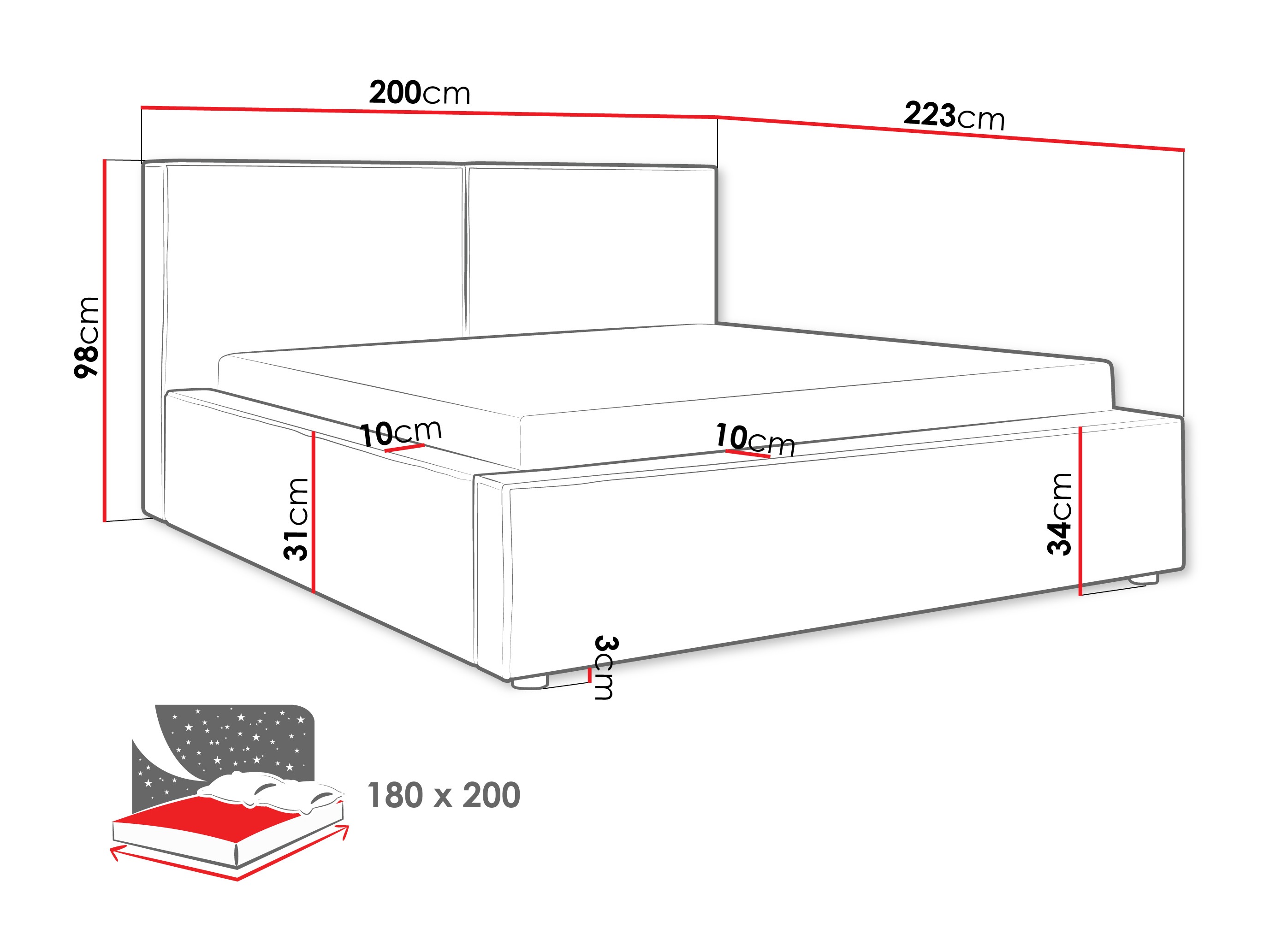 Krevet TrendyNest Pelagia (Coral 50)