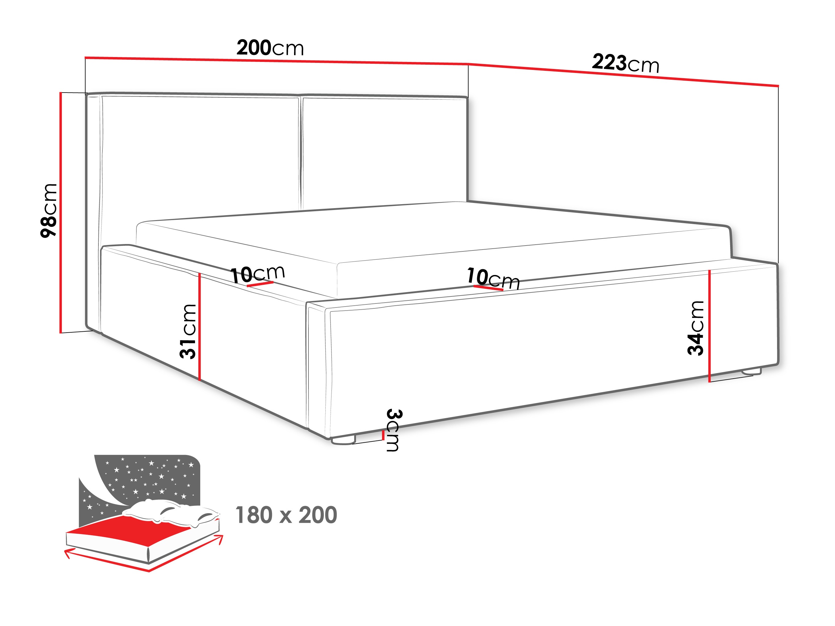 Krevet TrendyNest Pelagia (Coral 55)
