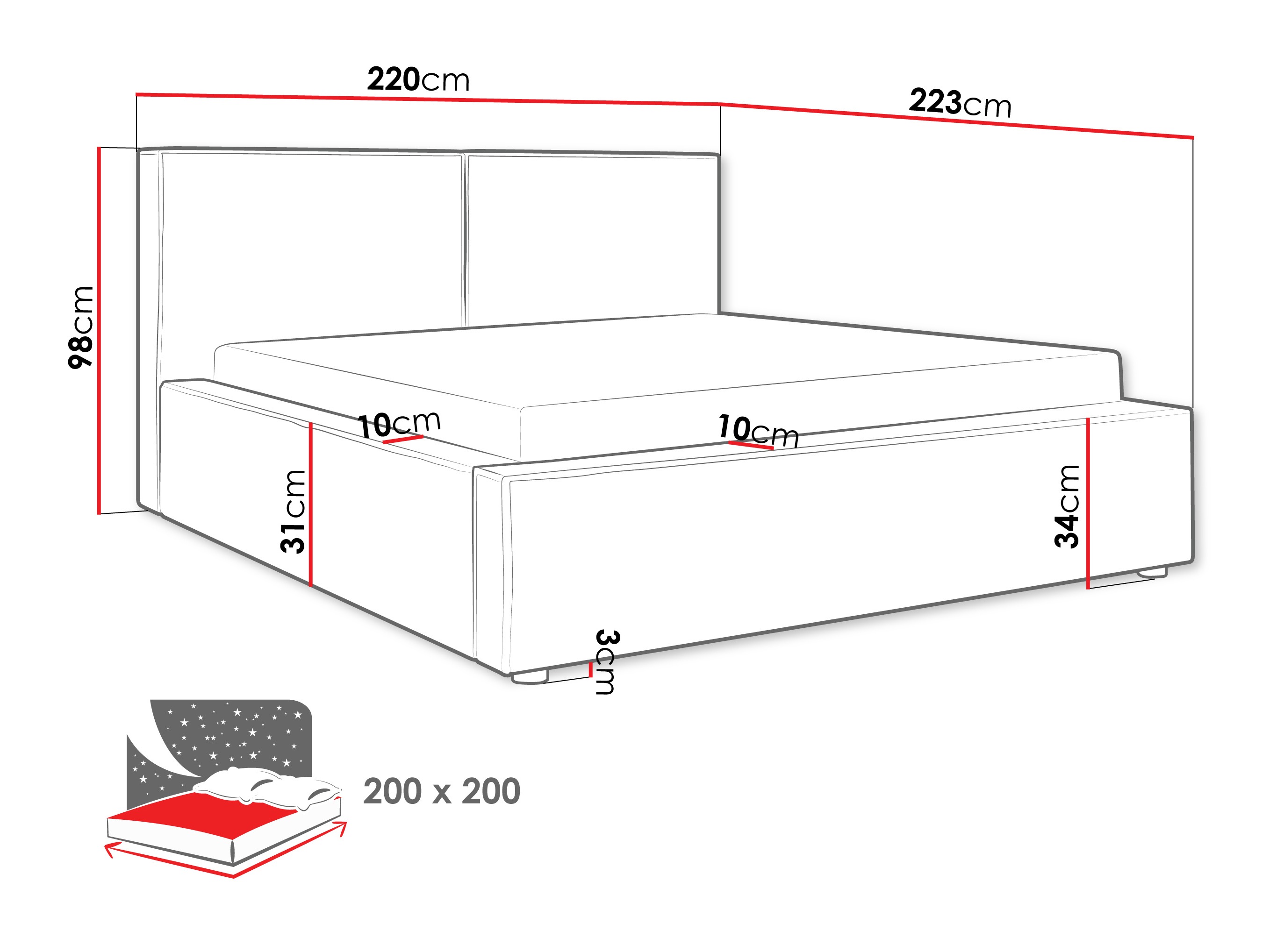 Krevet TrendyNest Pelagia (Coral 80)