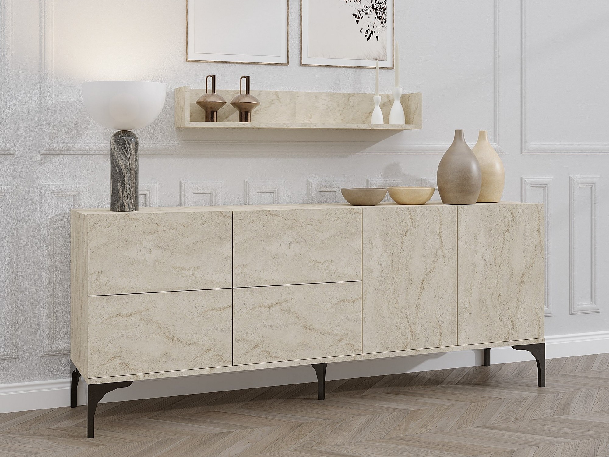 Ormarić Vestesu 140 (Svetlo Travertine)