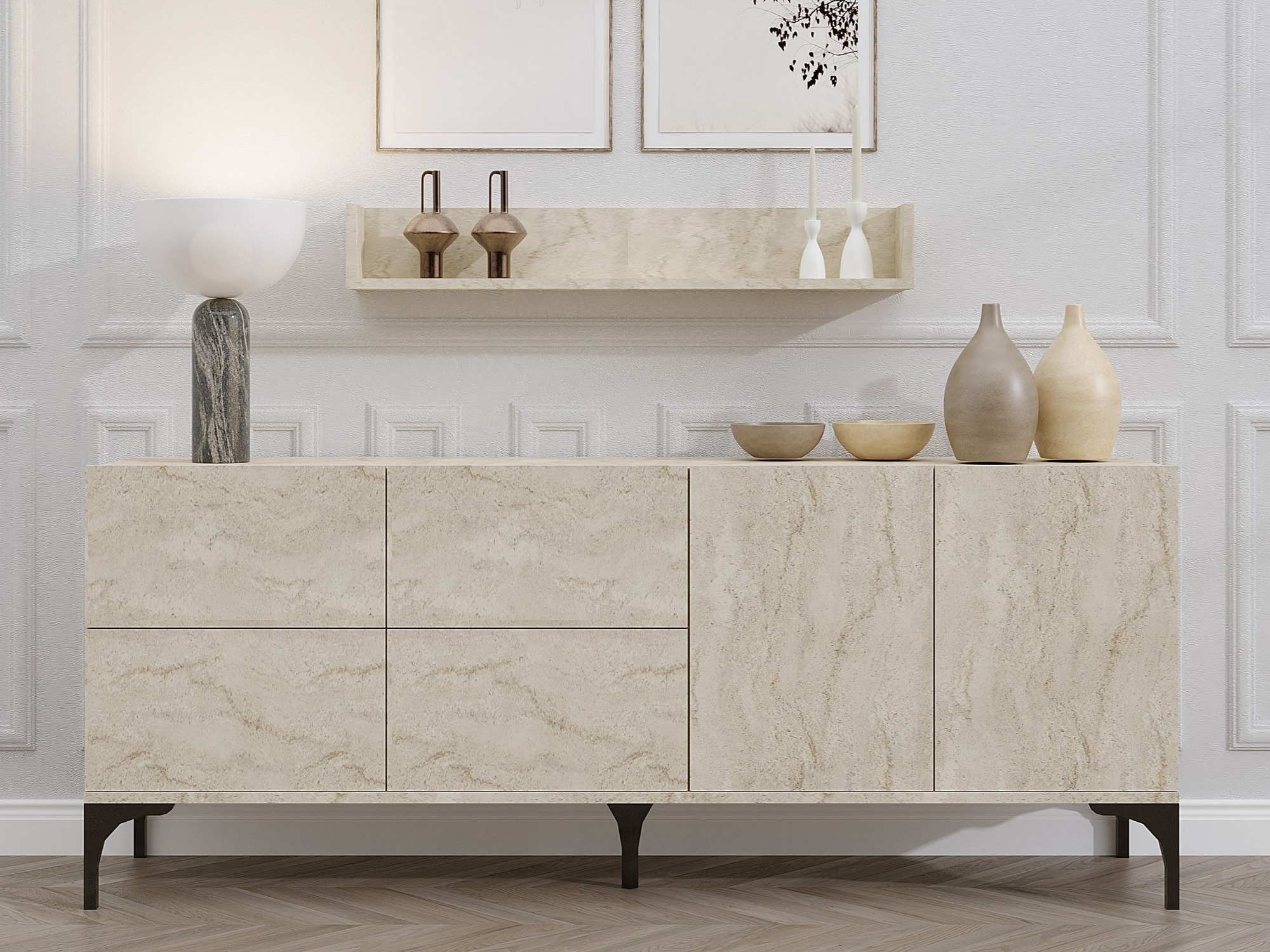Ormarić Vestesu 140 (Svetlo Travertine)