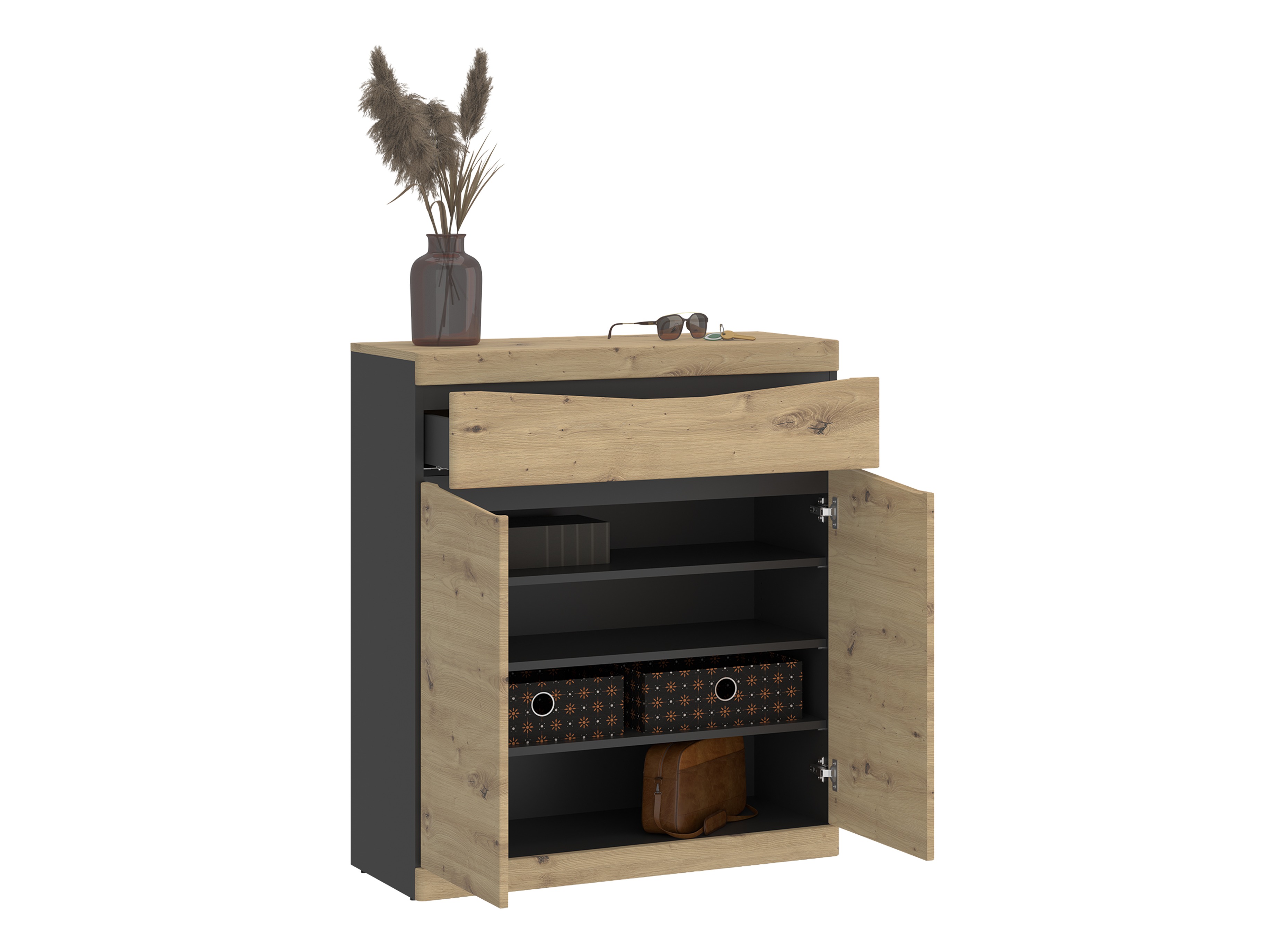 Set za hodnik Venlori 119 (Artisan hrast + Antracit)