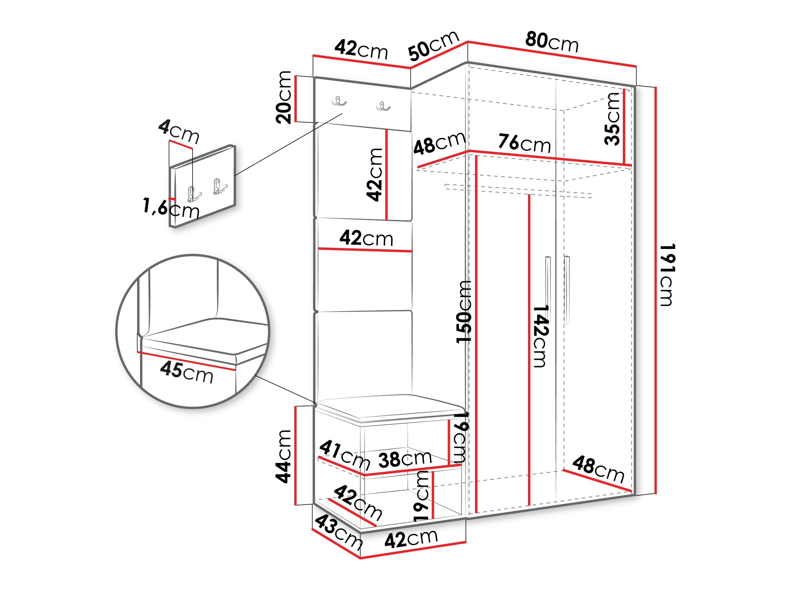 Set za hodnik Hartford 523 (Kašmir)