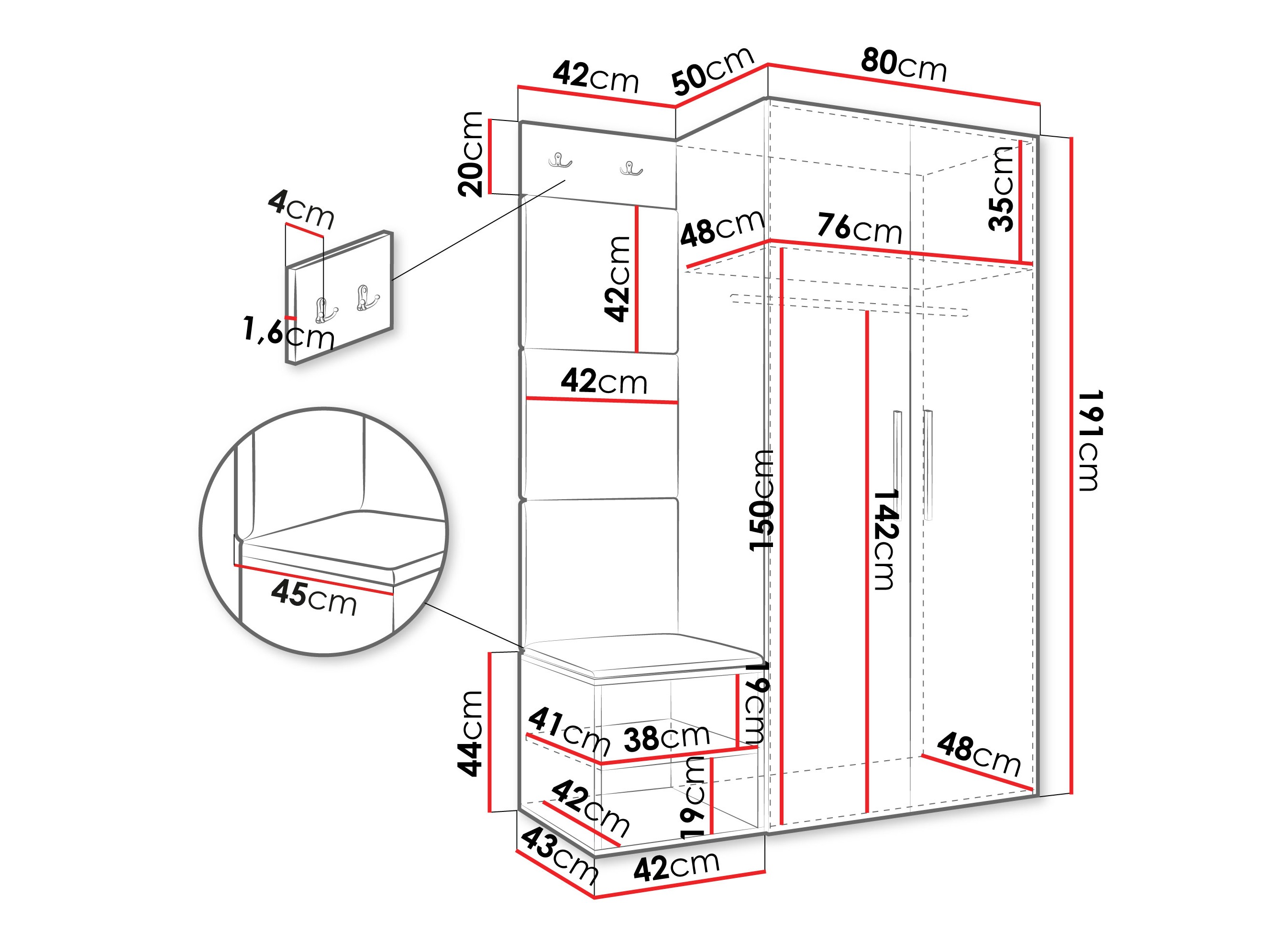 Set za hodnik Hartford 523 (Kašmir)