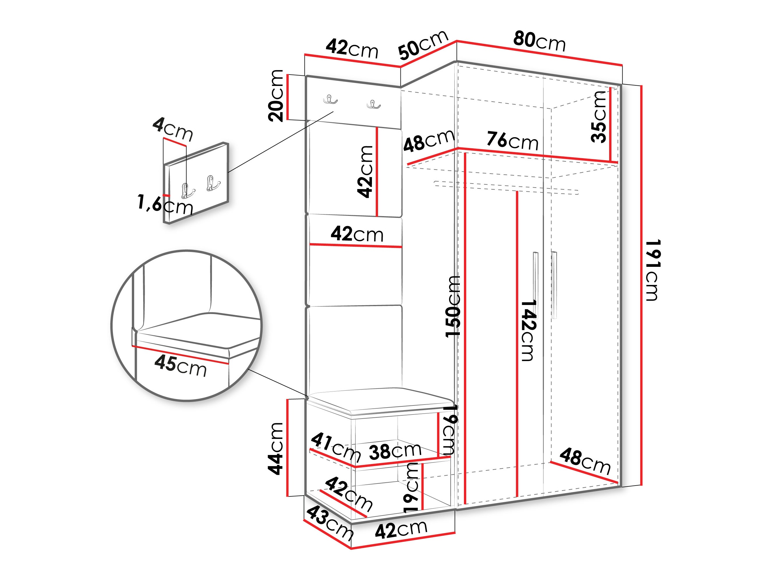 Set za hodnik Hartford 523 (Kašmir)