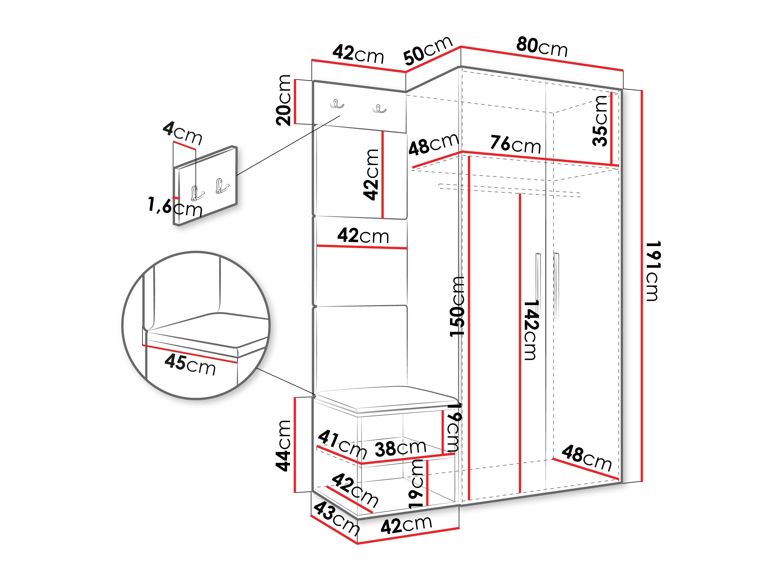 Set za hodnik Hartford 523 (Kašmir)