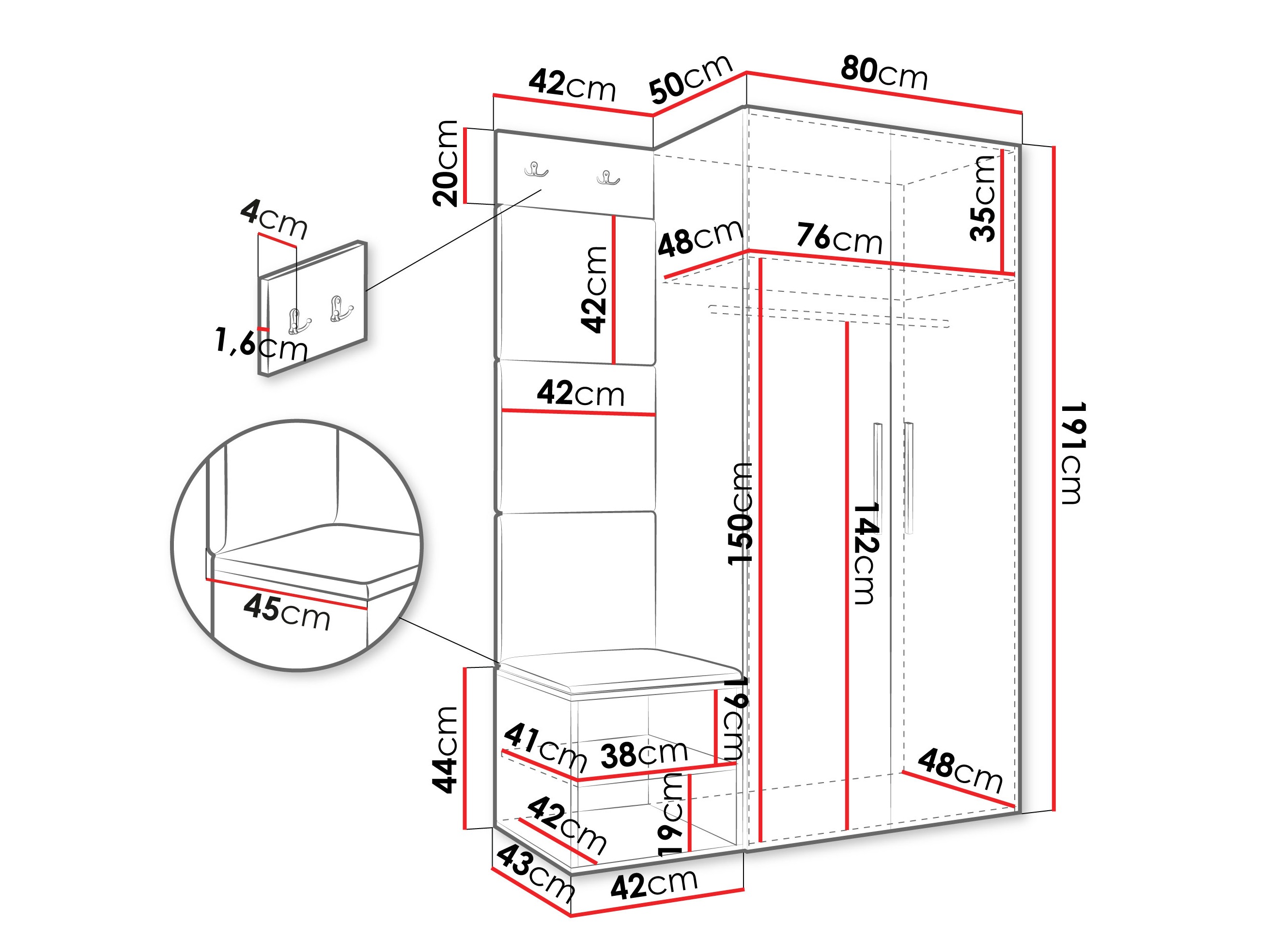 Set za hodnik Hartford 523 (Kašmir)