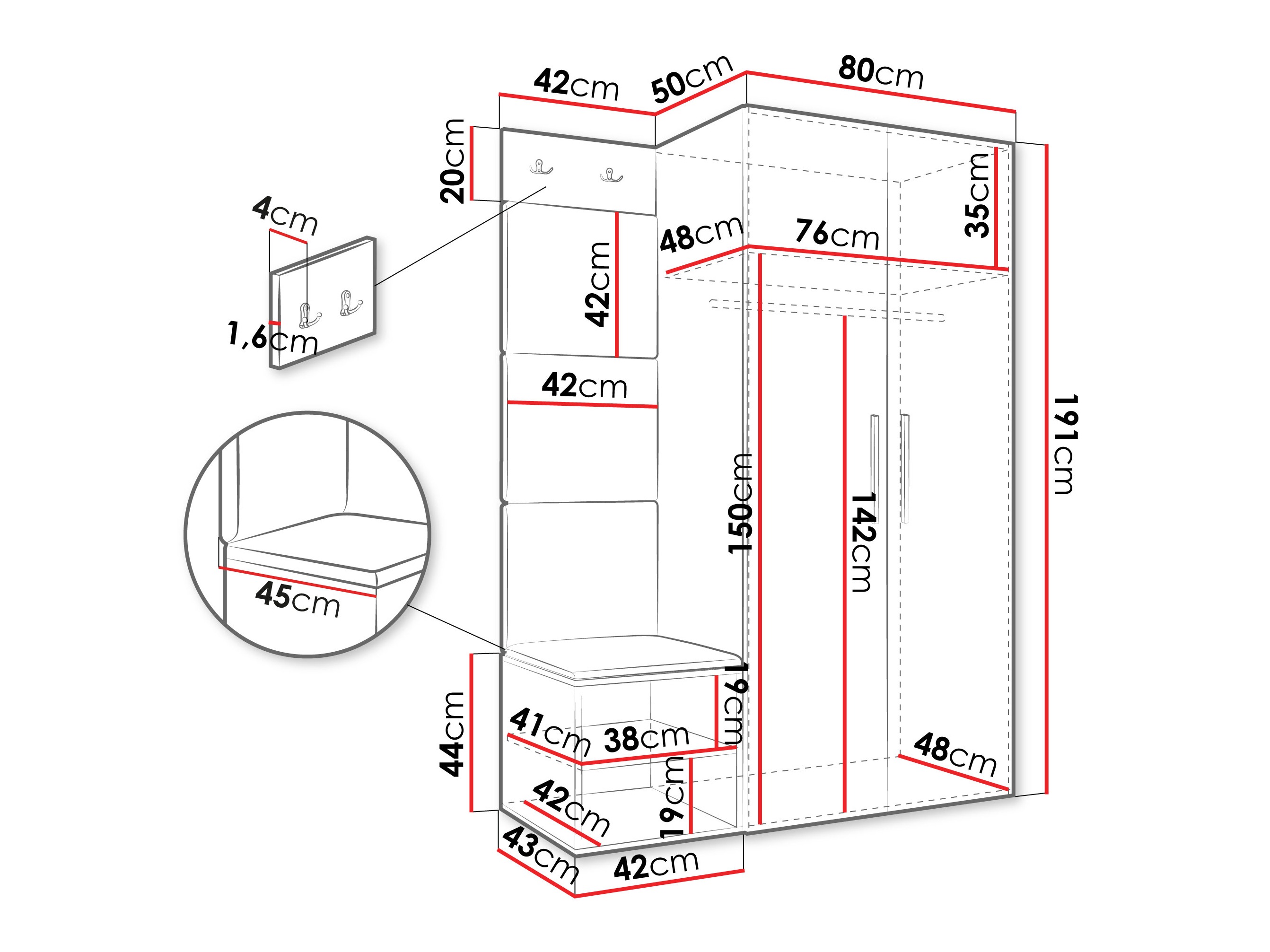 Set za hodnik Hartford 523 (Kašmir)