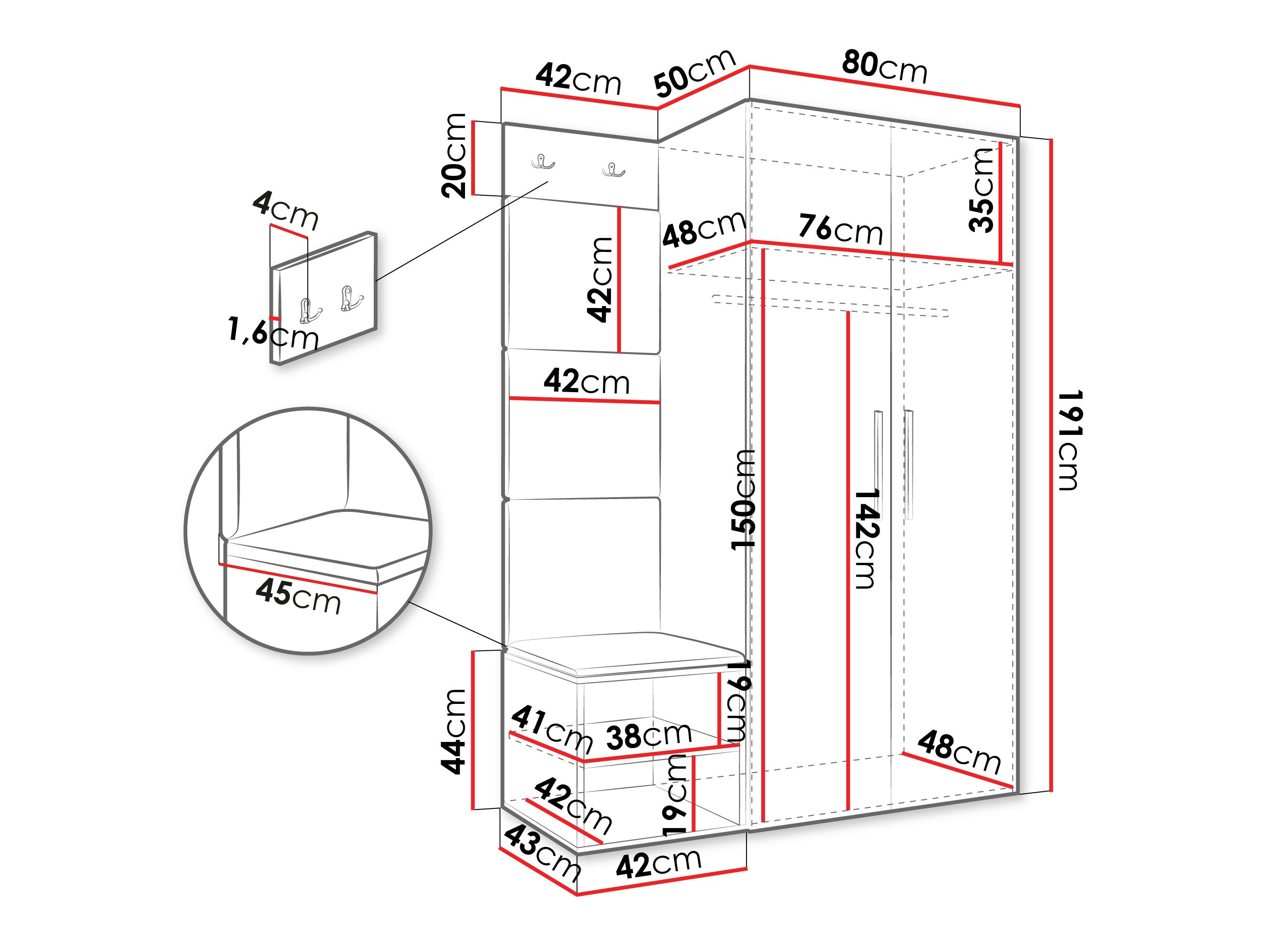 Set za hodnik Hartford 523 (Kašmir)