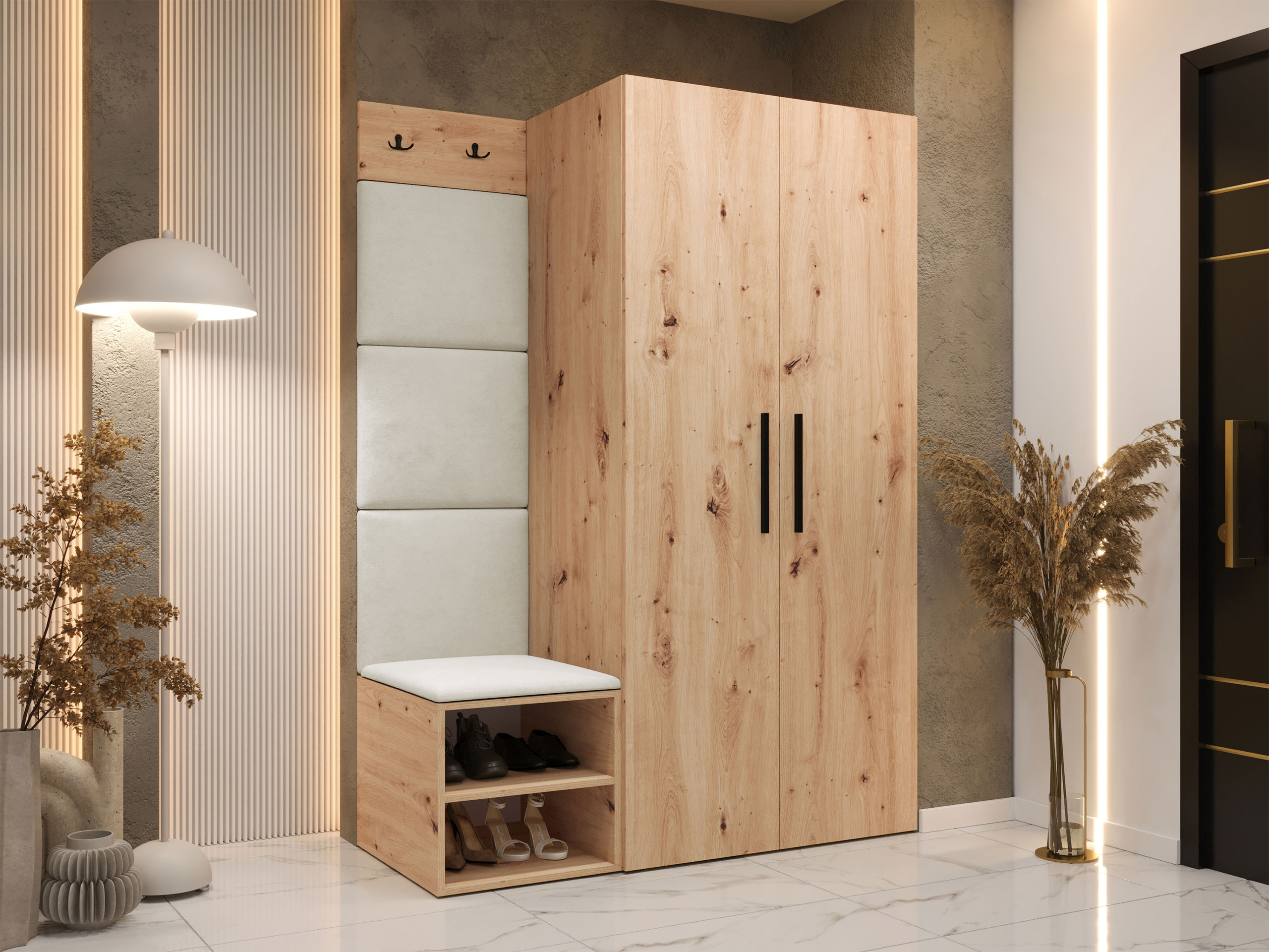 Set za hodnik Hartford 523 (Zanatski hrast)