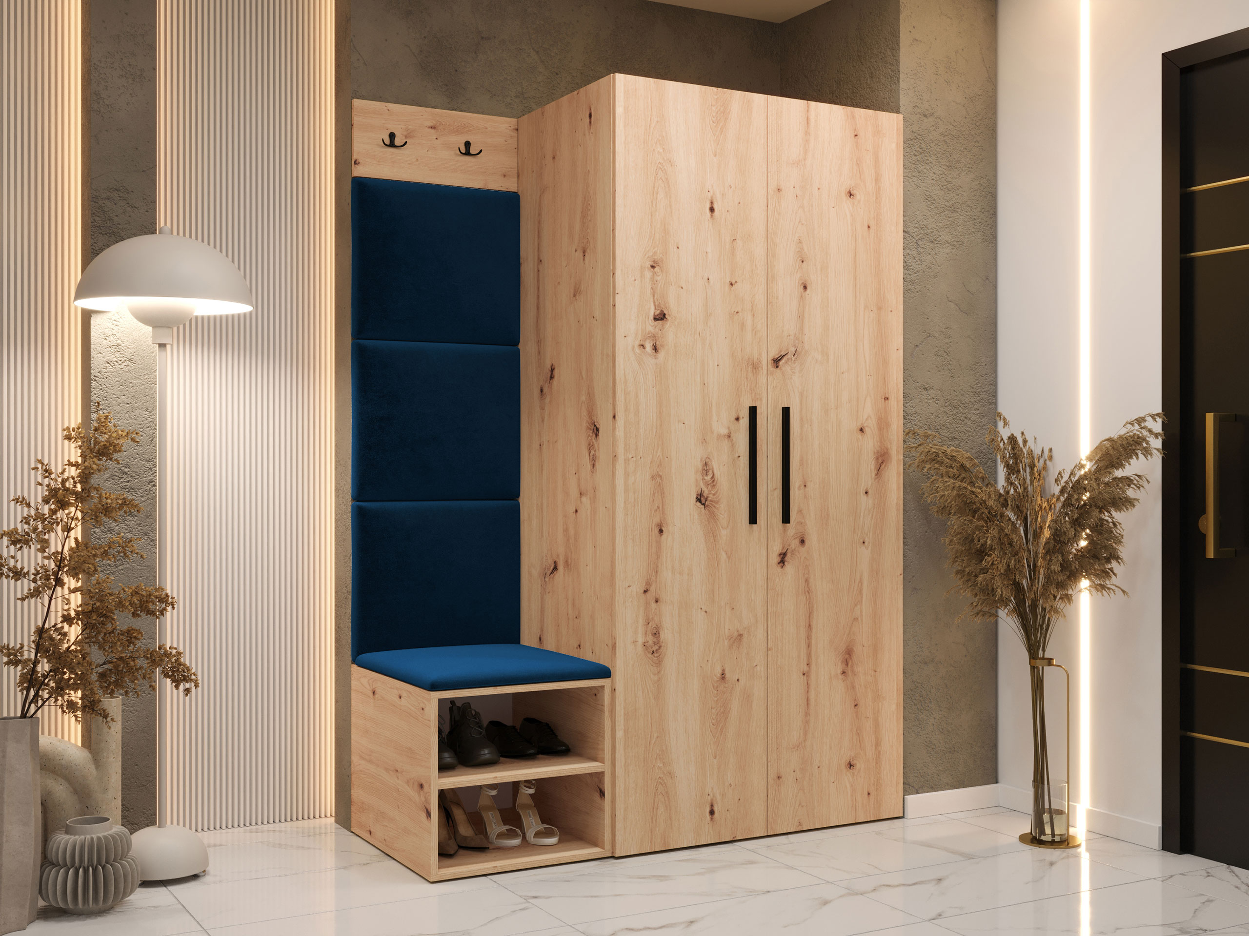 Set za hodnik Hartford 523 (Zanatski hrast)