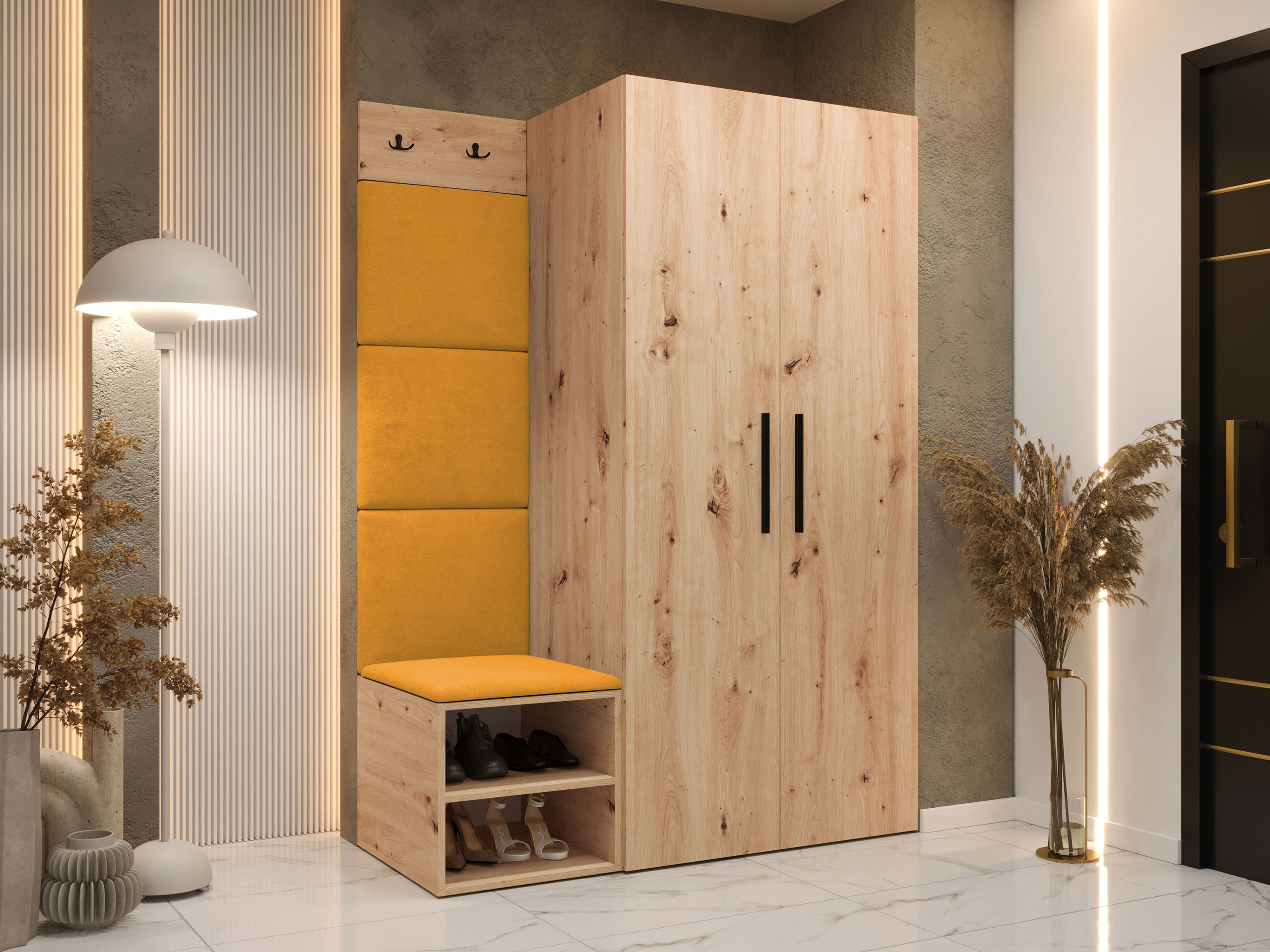 Set za hodnik Hartford 523 (Zanatski hrast)