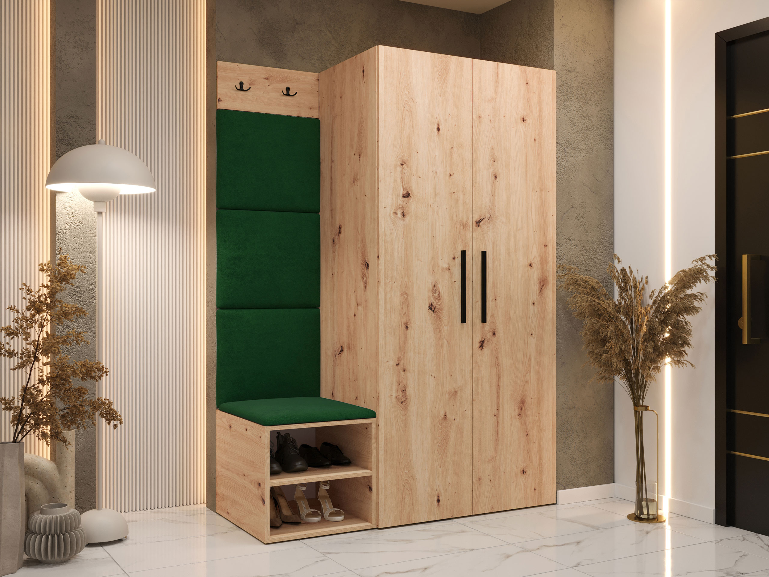 Set za hodnik Hartford 523 (Zanatski hrast)