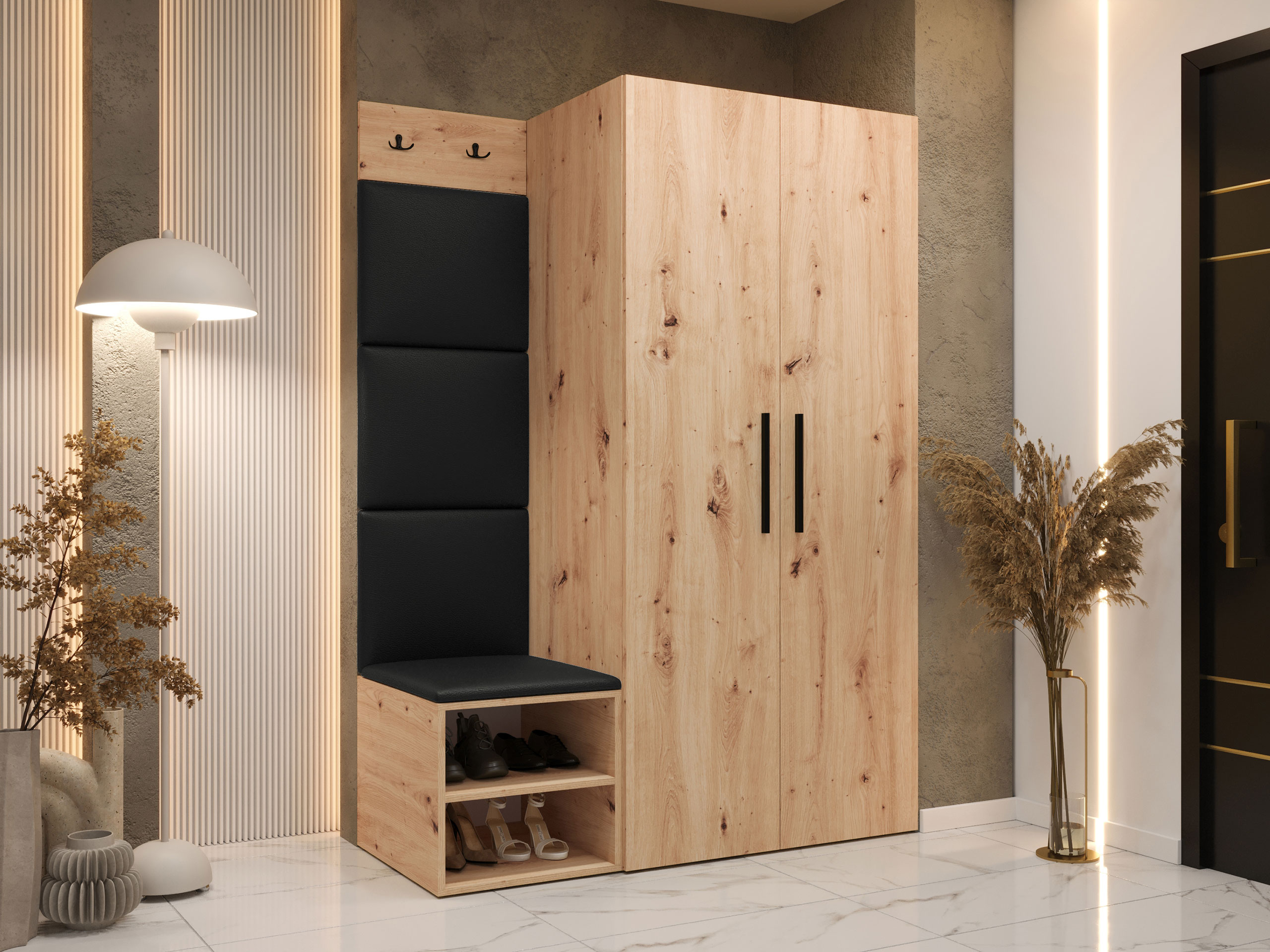 Set za hodnik Hartford 523 (Zanatski hrast)