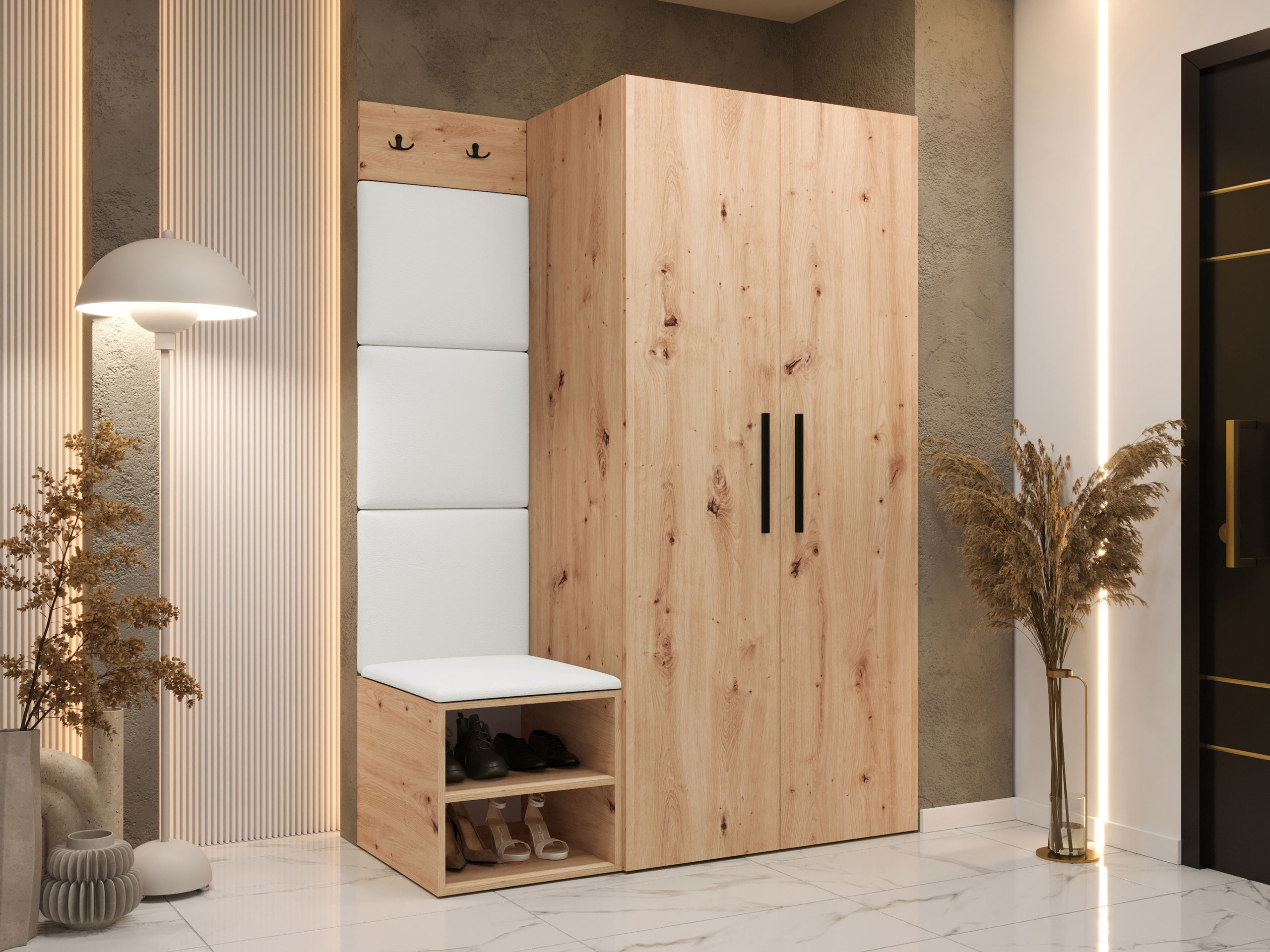 Set za hodnik Hartford 523 (Zanatski hrast)