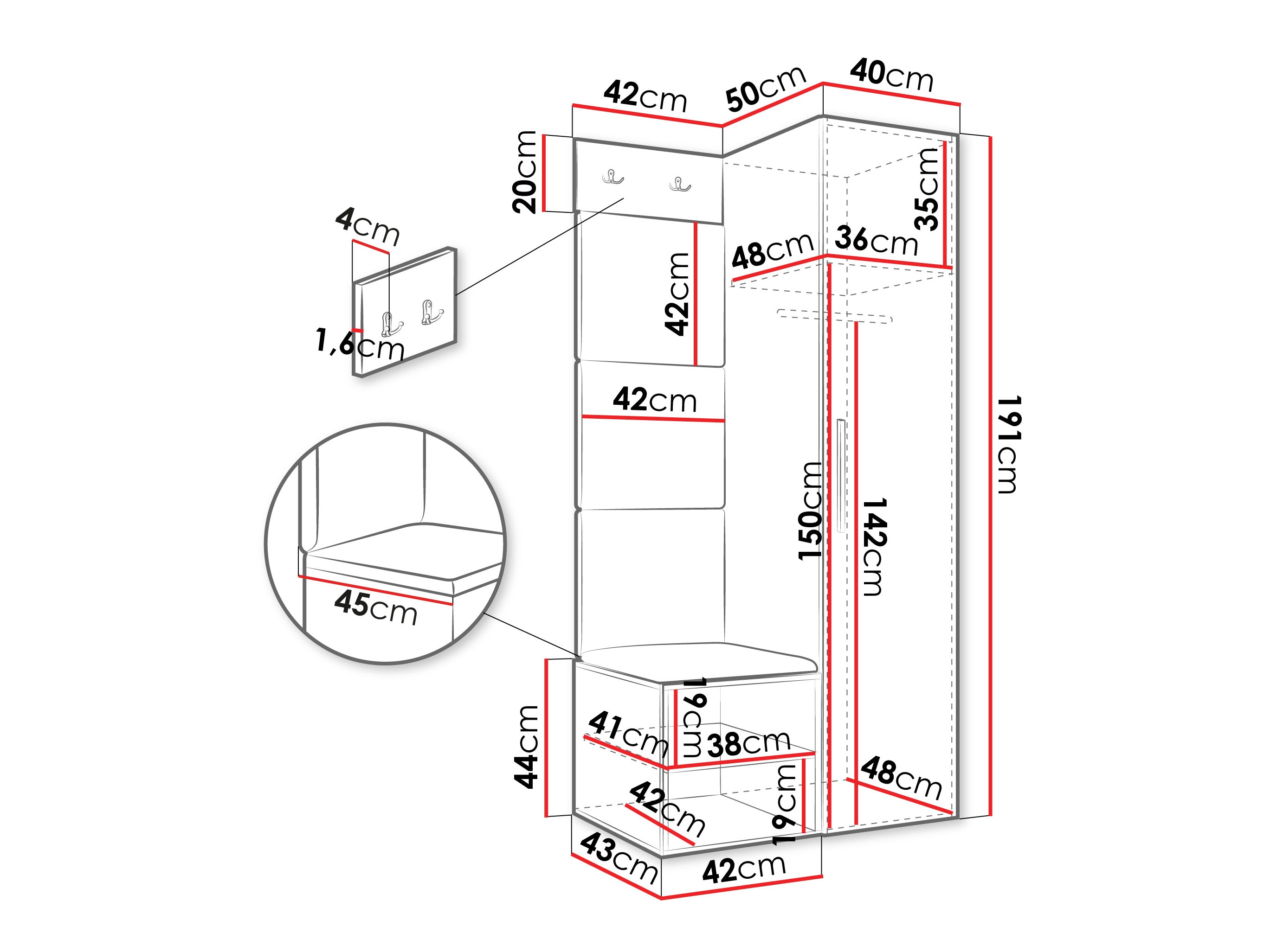 Set za hodnik Hartford 524 (Kašmir)