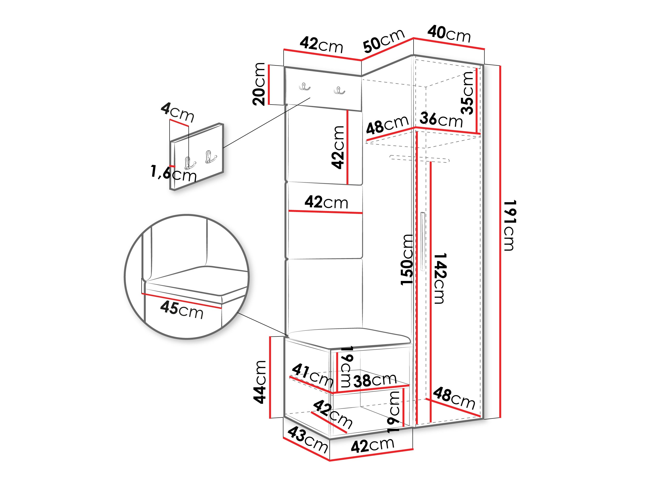 Set za hodnik Hartford 524 (Kašmir)