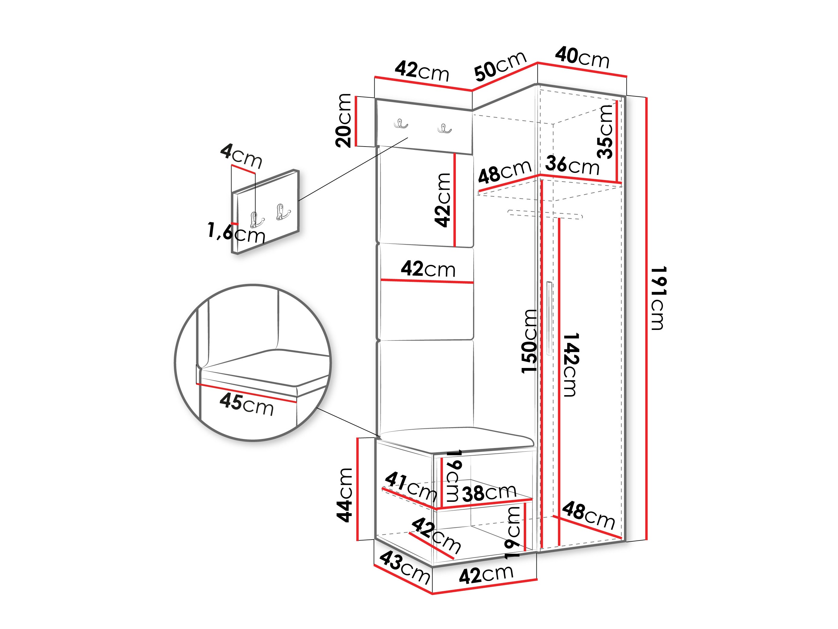 Set za hodnik Hartford 524 (Kašmir)