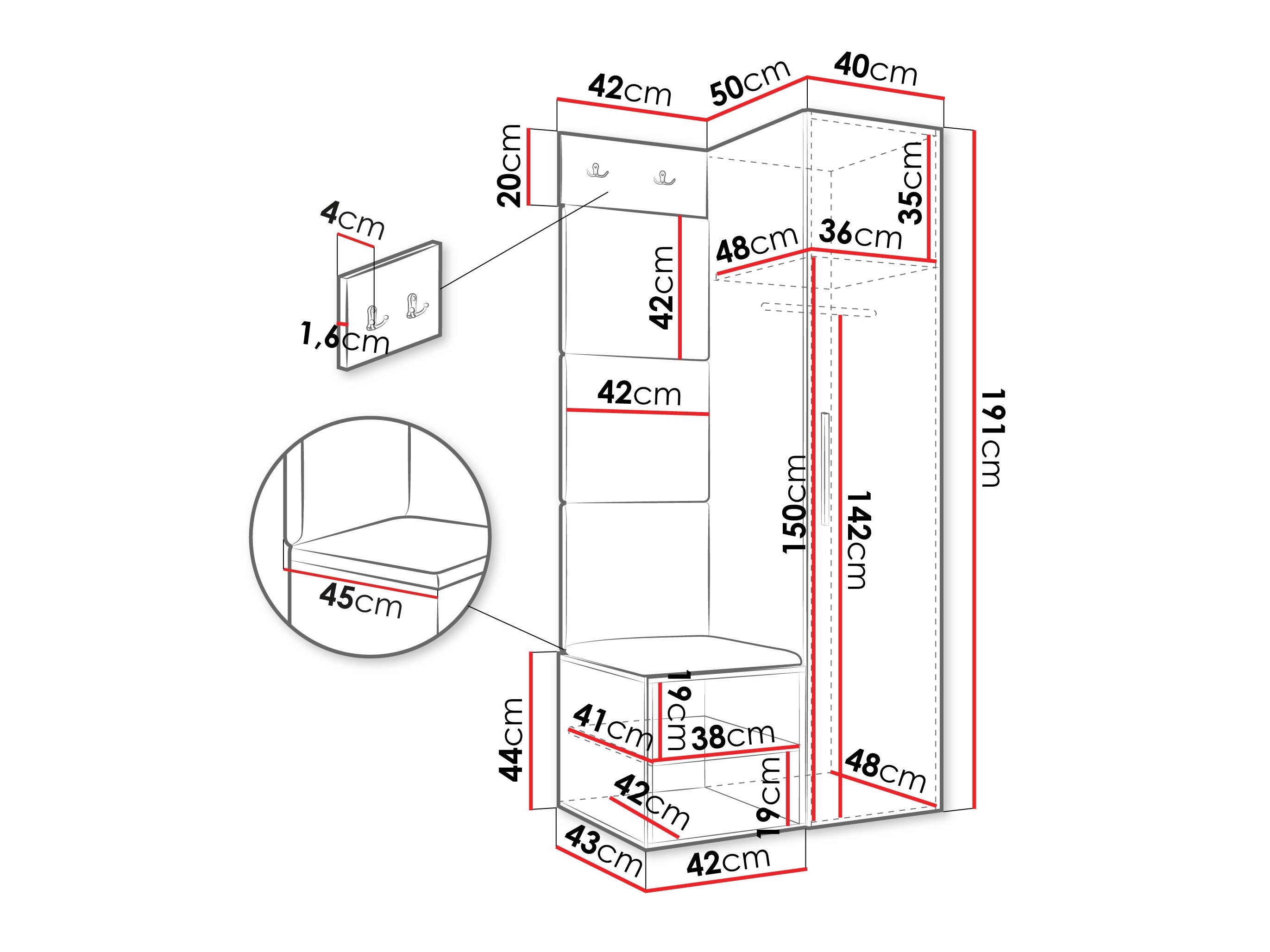 Set za hodnik Hartford 524 (Kašmir)