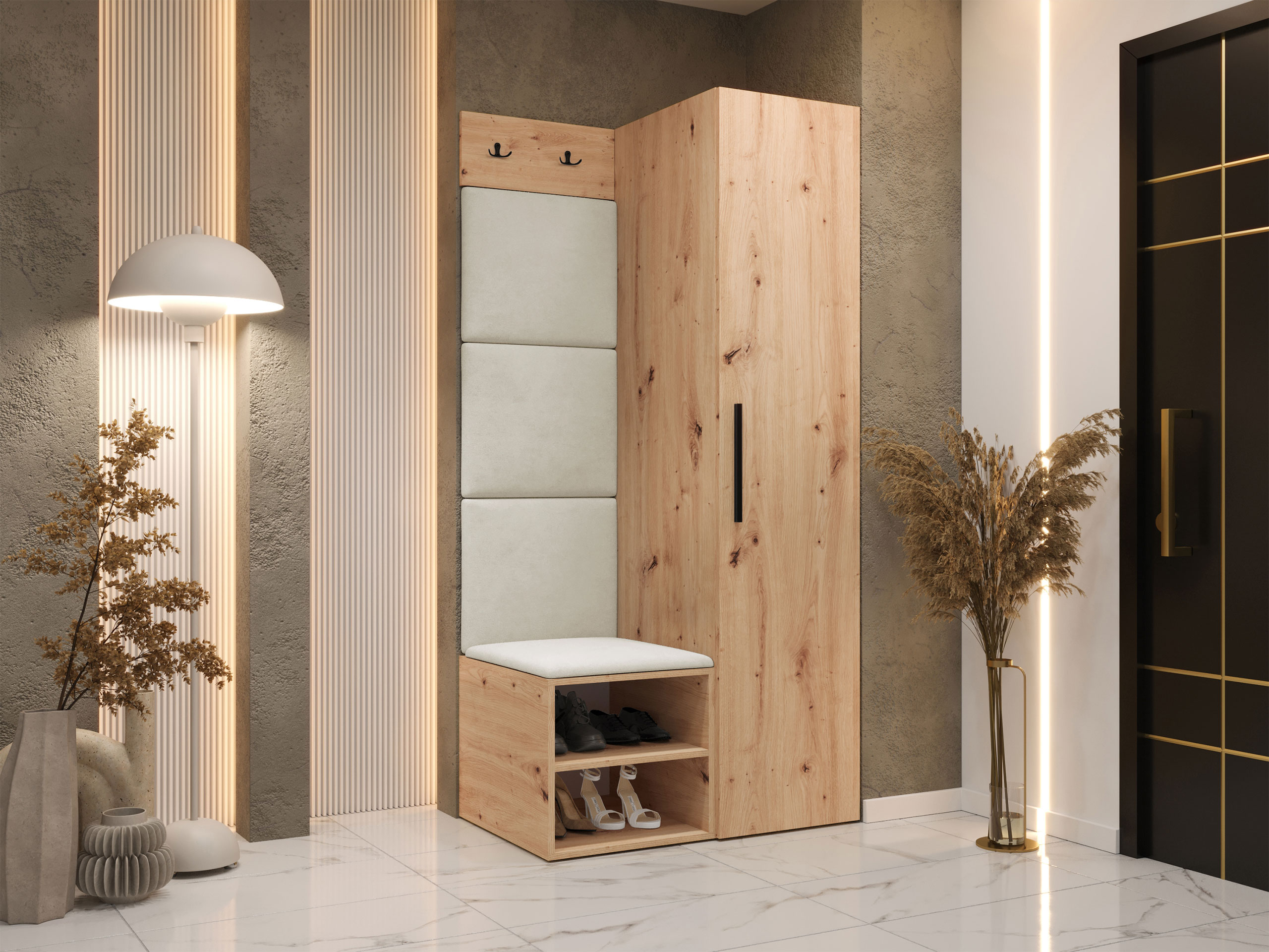 Set za hodnik Hartford 524 (Zanatski hrast)