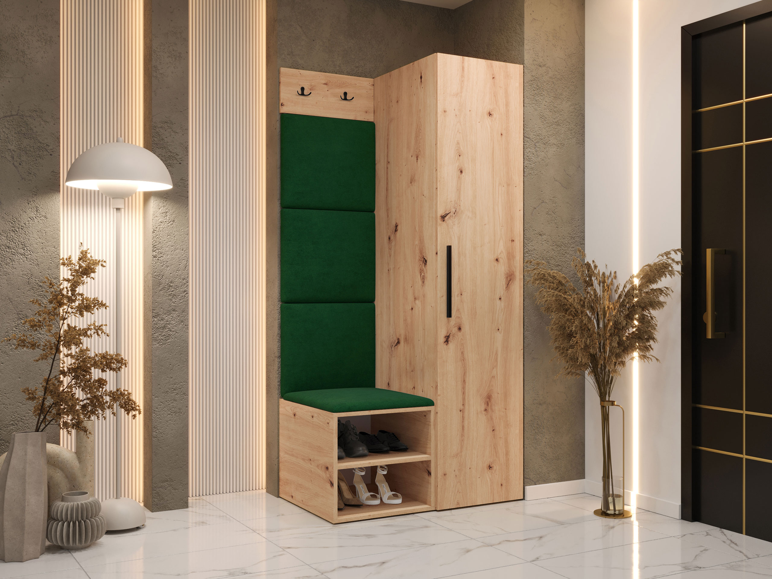 Set za hodnik Hartford 524 (Zanatski hrast)