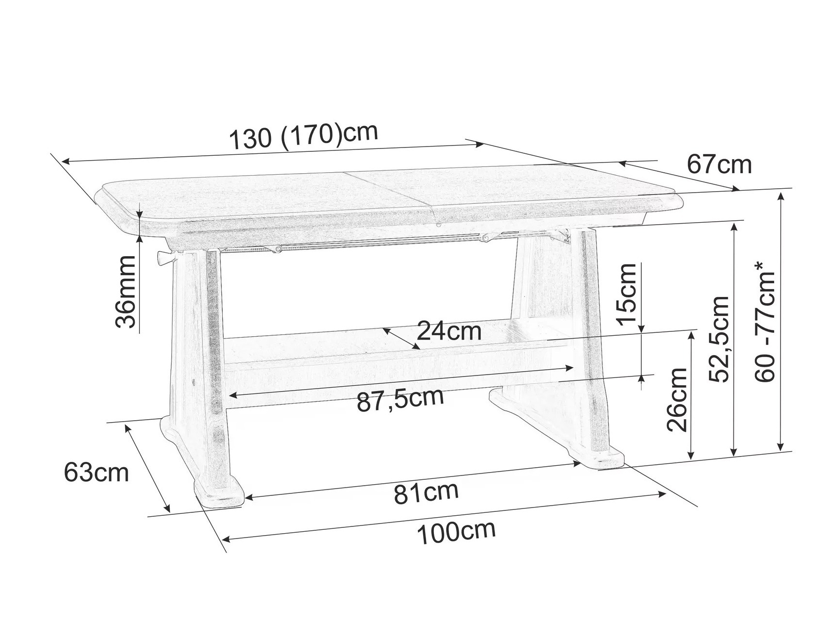 Modularni stočić za kafu Detroit 811 (Orah)
