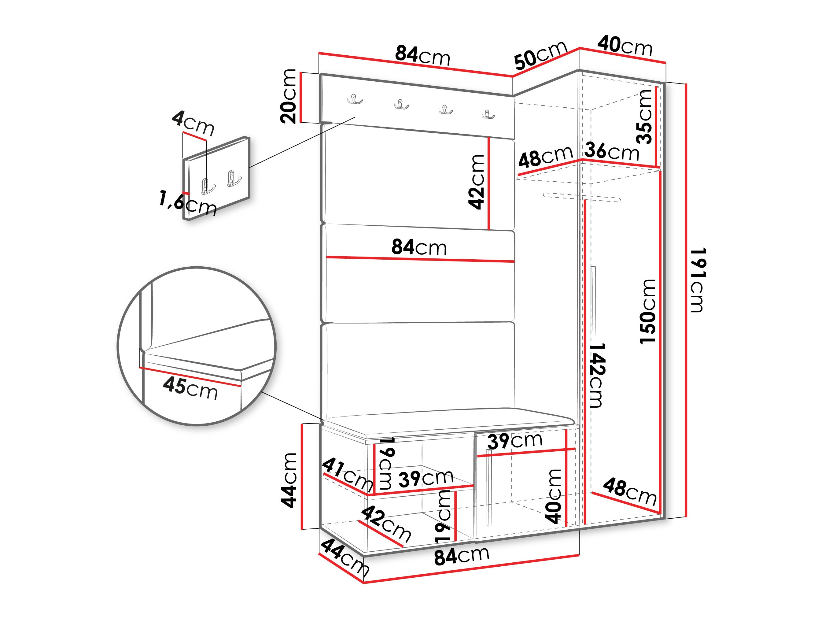 Set za hodnik Hartford 525 (Kašmir)