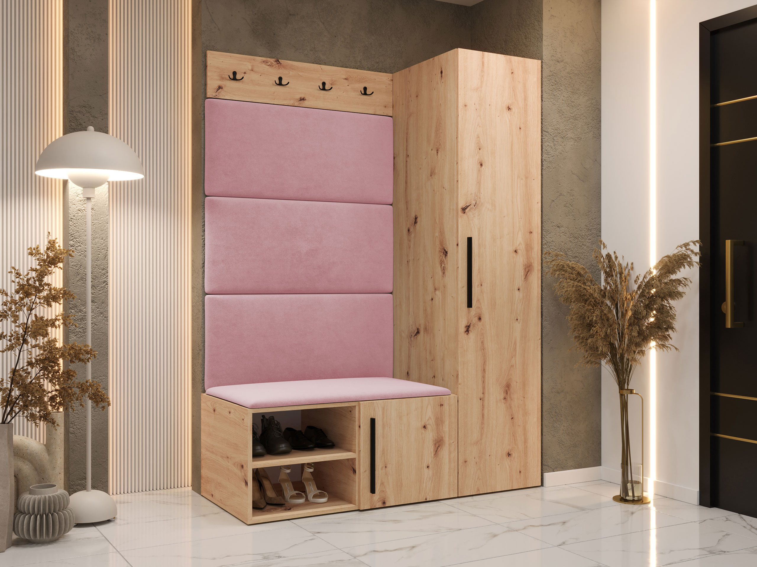 Set za hodnik Hartford 525 (Zanatski hrast)