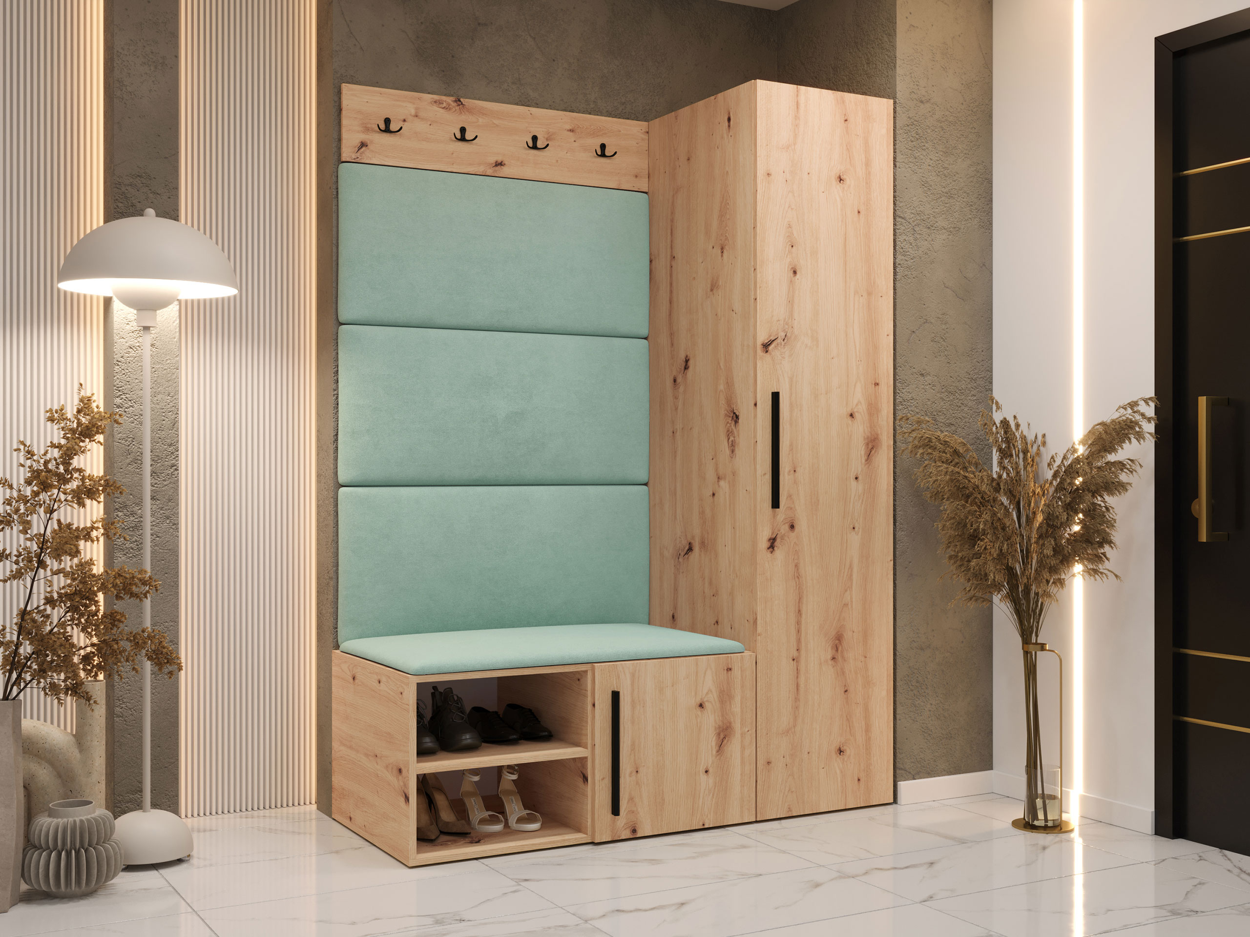 Set za hodnik Hartford 525 (Zanatski hrast)