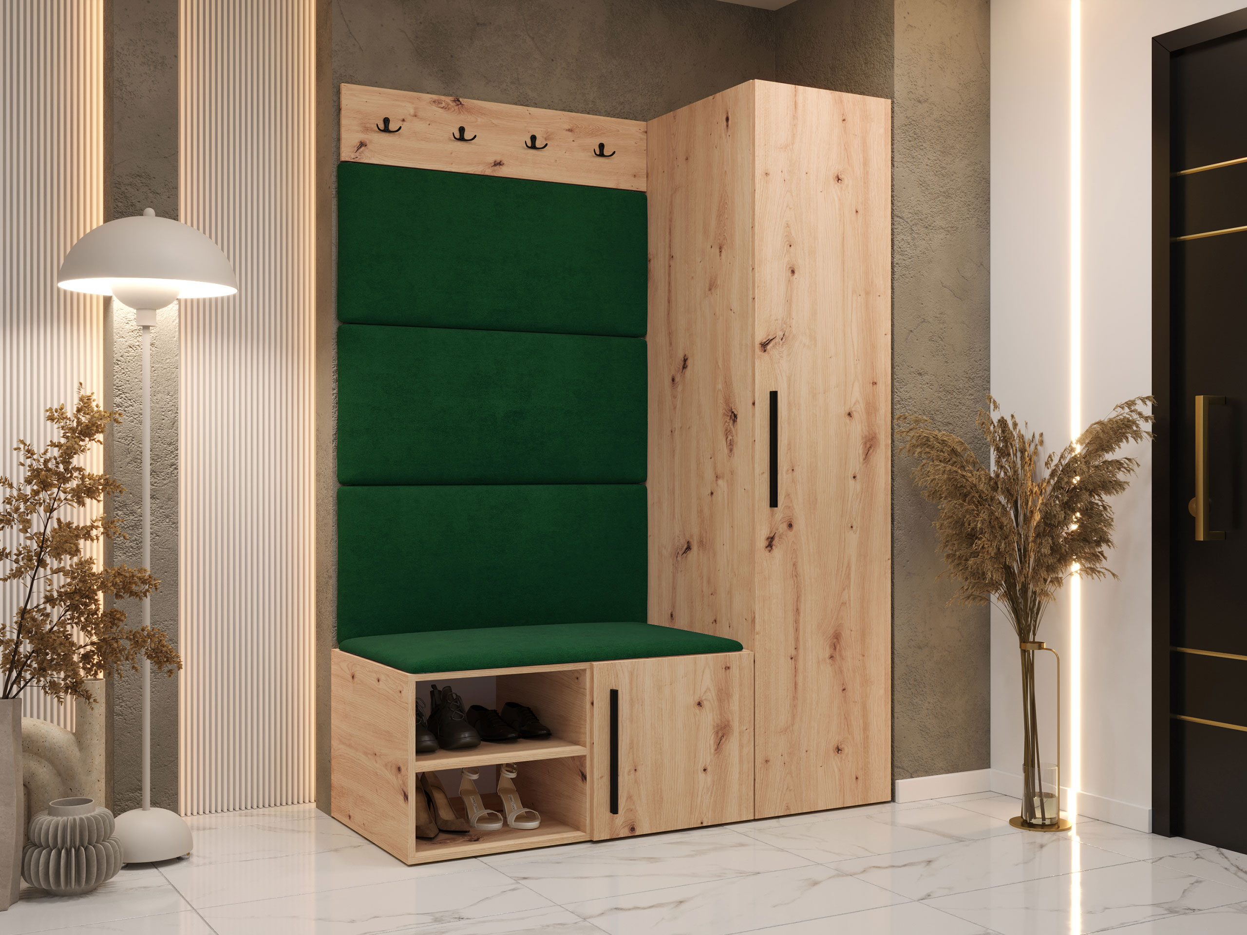 Set za hodnik Hartford 525 (Zanatski hrast)