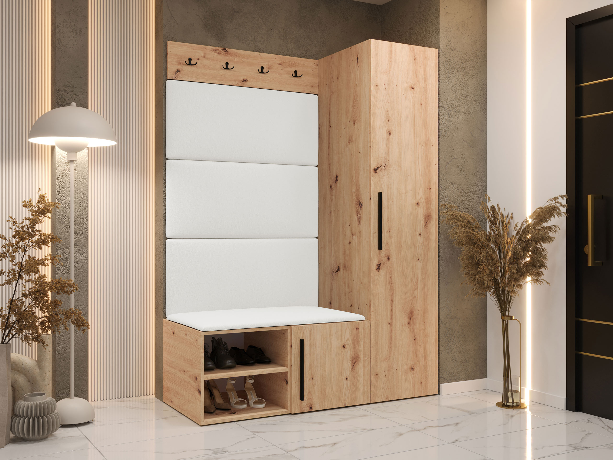 Set za hodnik Hartford 525 (Zanatski hrast)