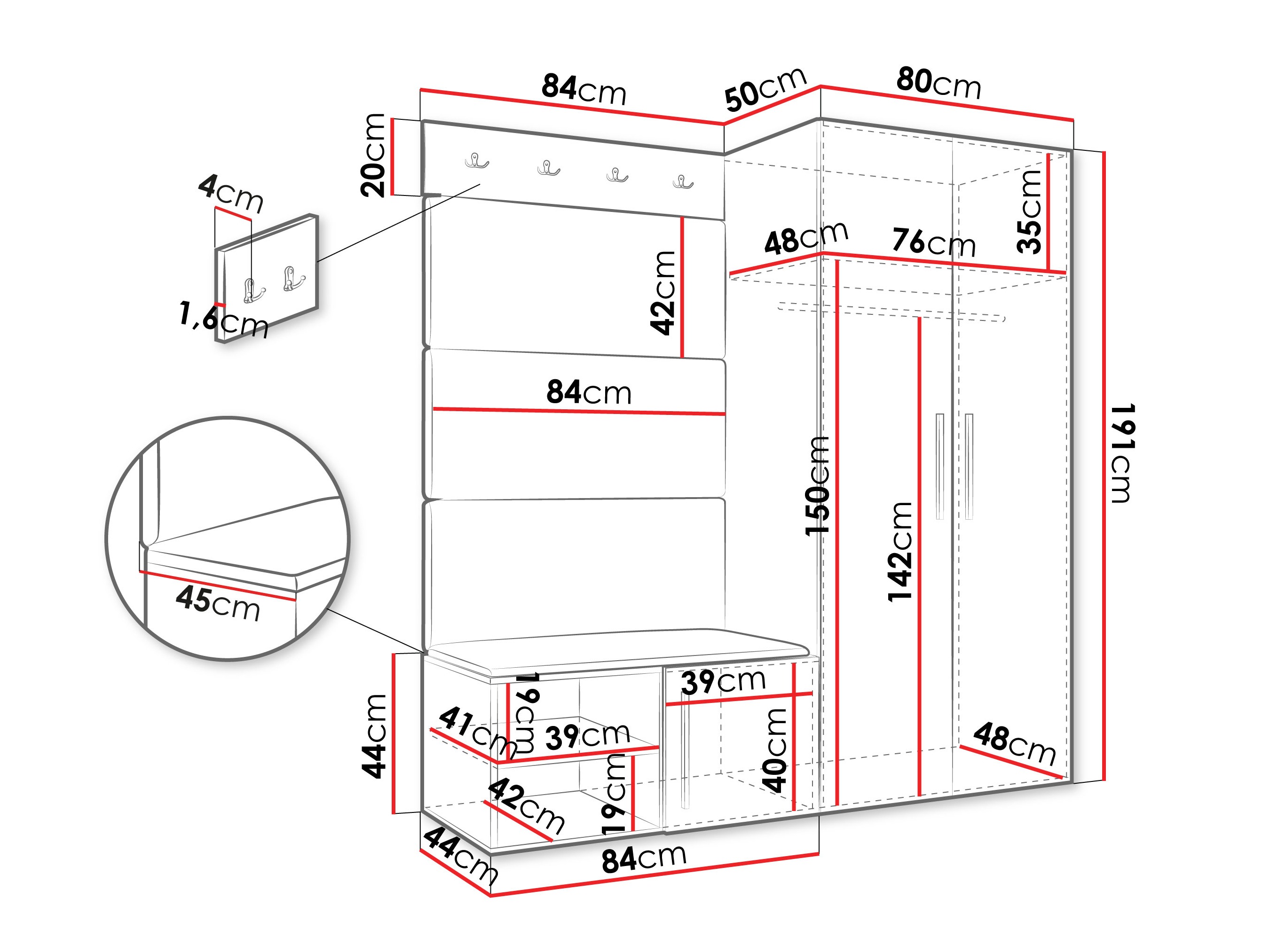 Set za hodnik Hartford 526 (Kašmir)