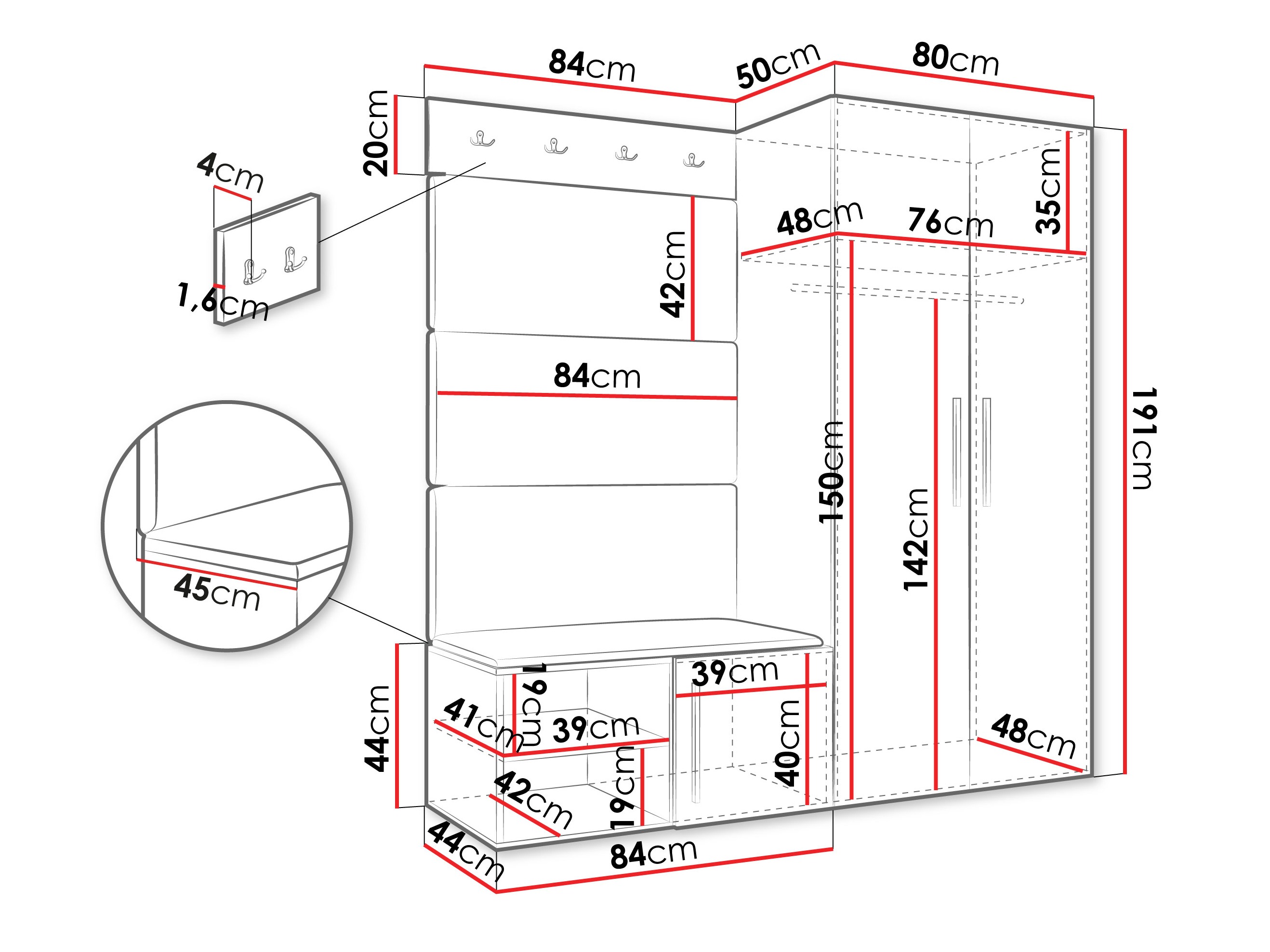 Set za hodnik Hartford 526 (Kašmir)