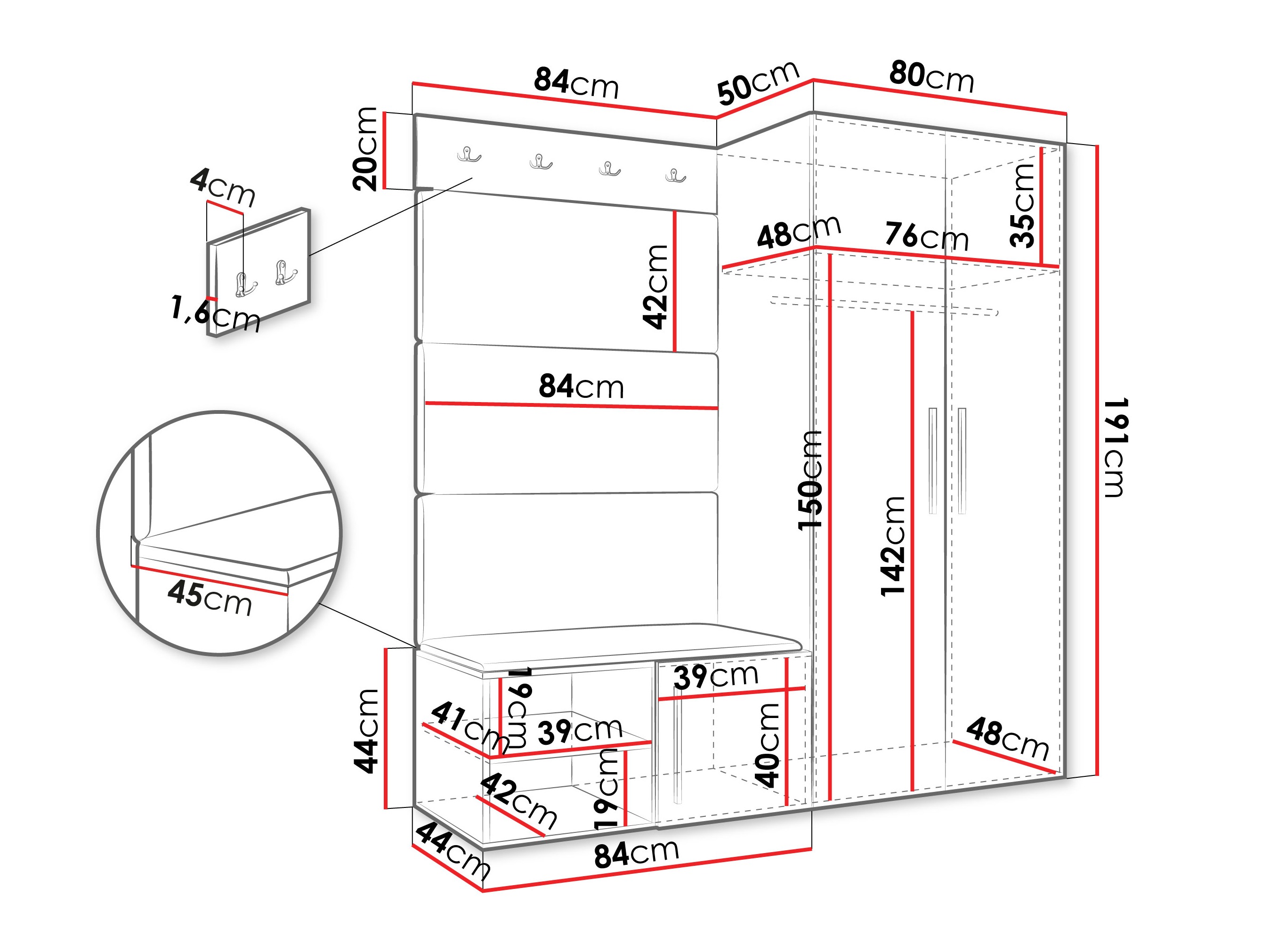 Set za hodnik Hartford 526 (Kašmir)